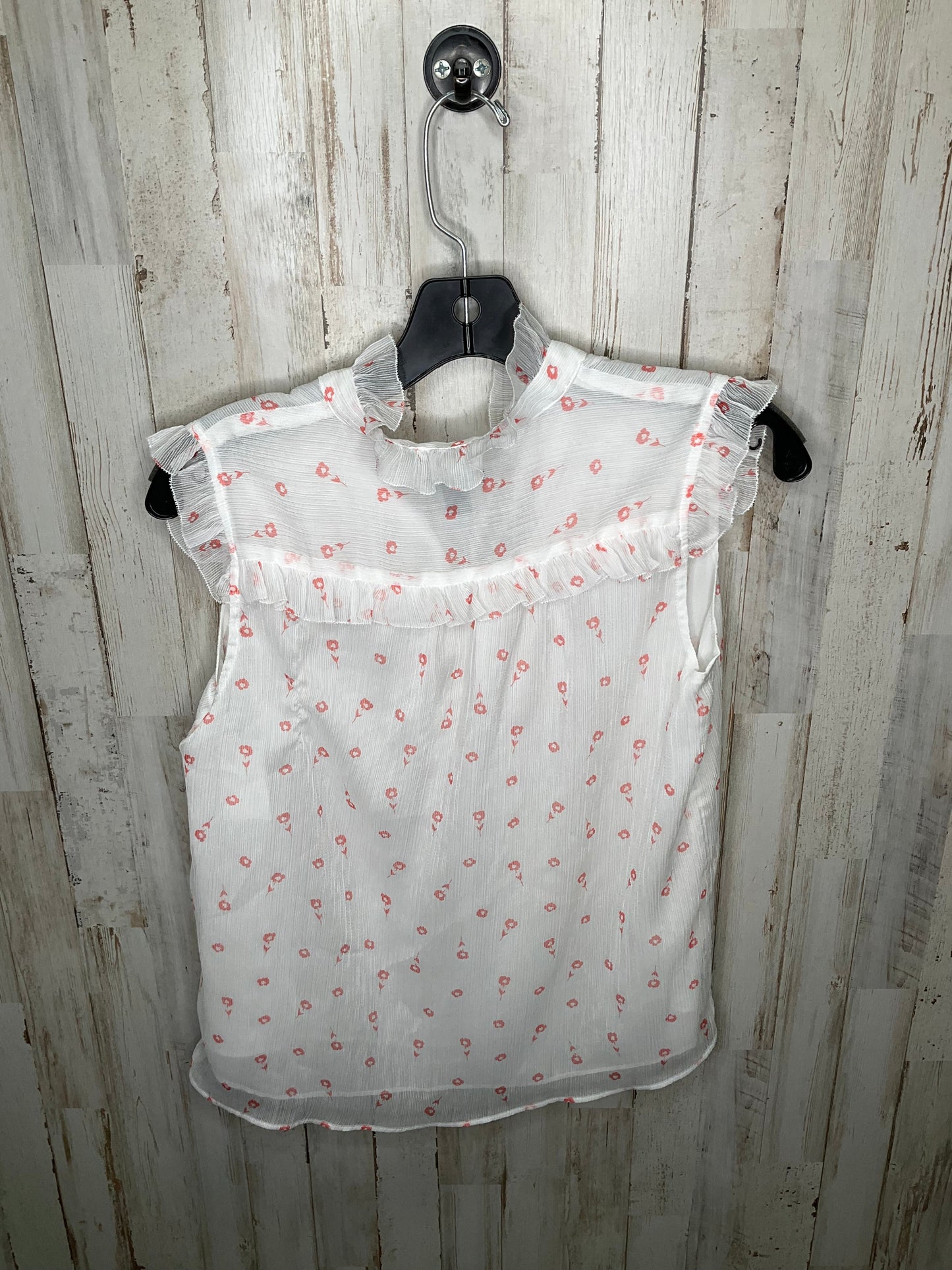 Pink & White Top Short Sleeve Ann Taylor, Size Petite Xs