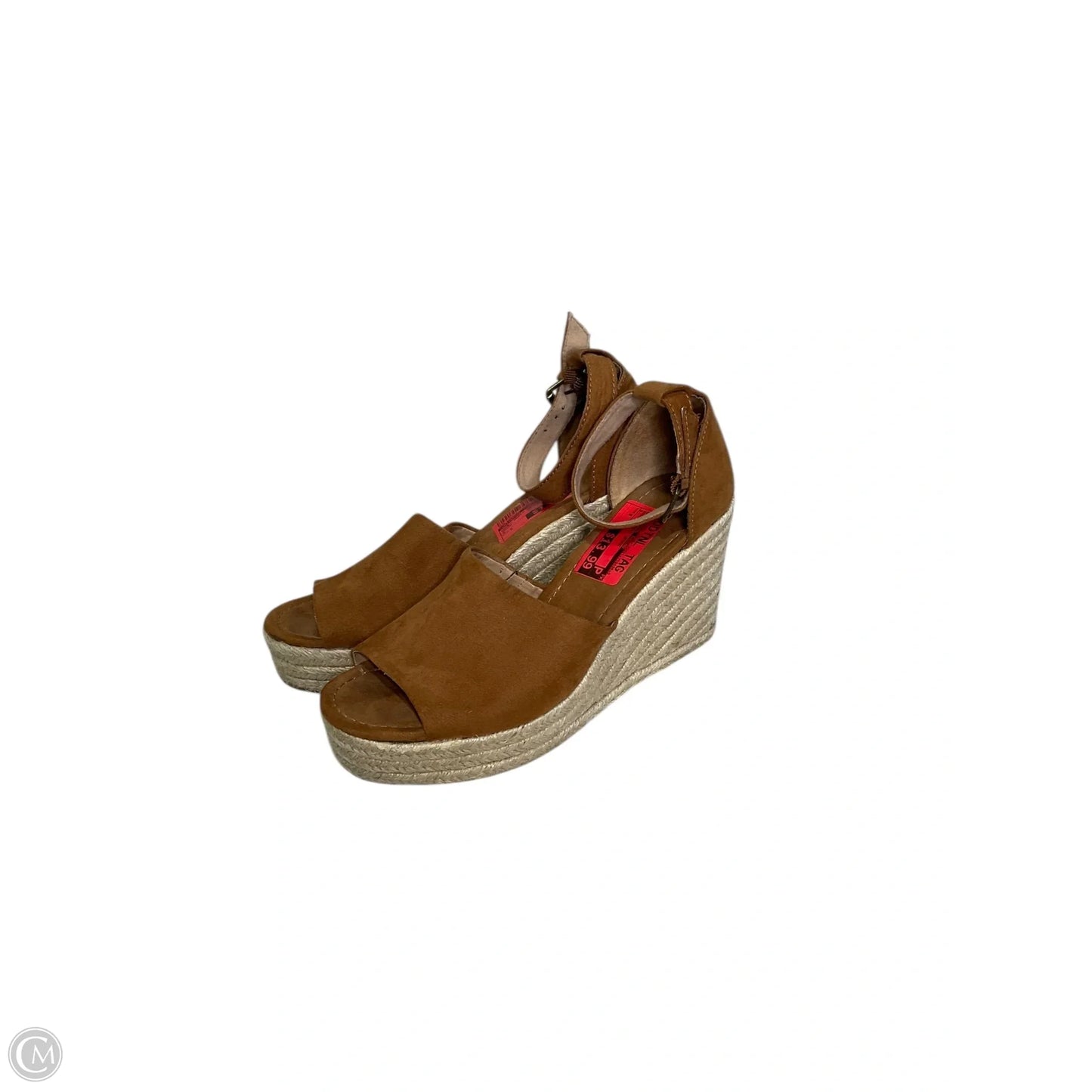 Shoes Heels Wedge By Universal Thread In Brown, Size: 8