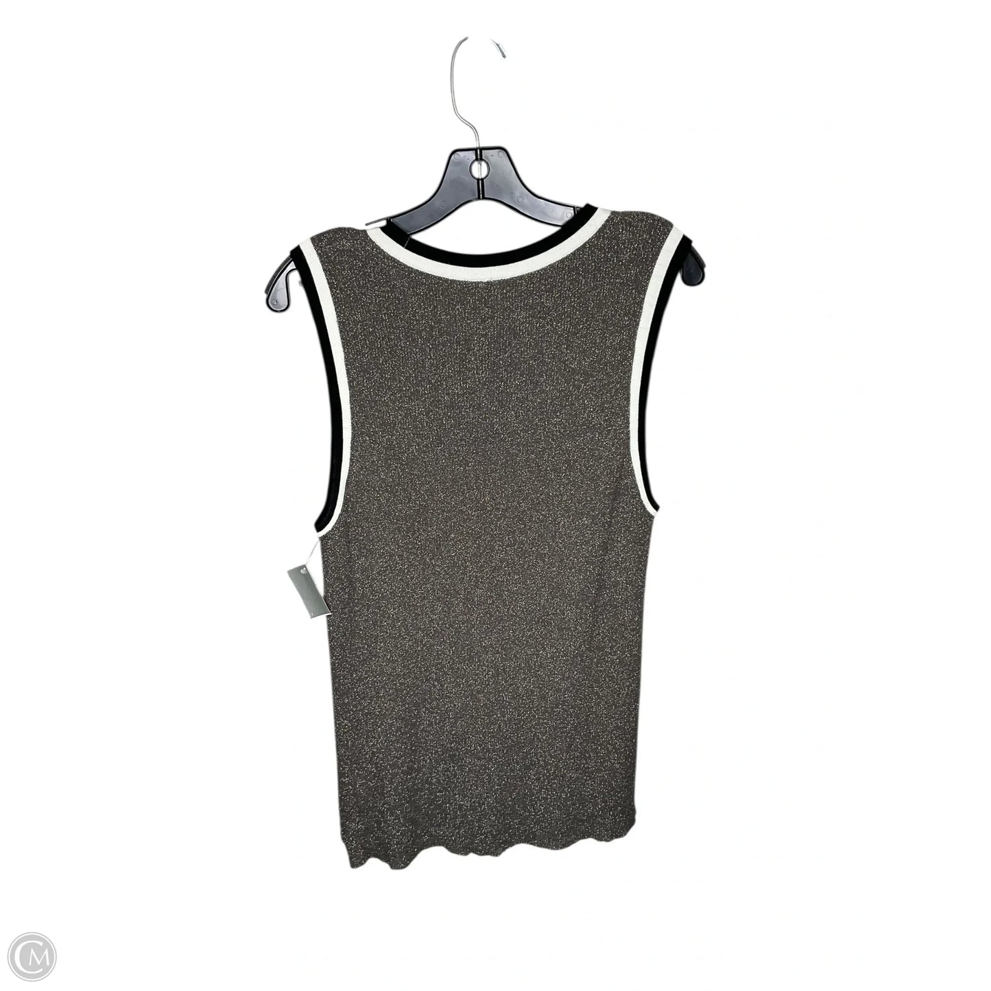 Tank Top By Anthropologie In Silver, Size: L