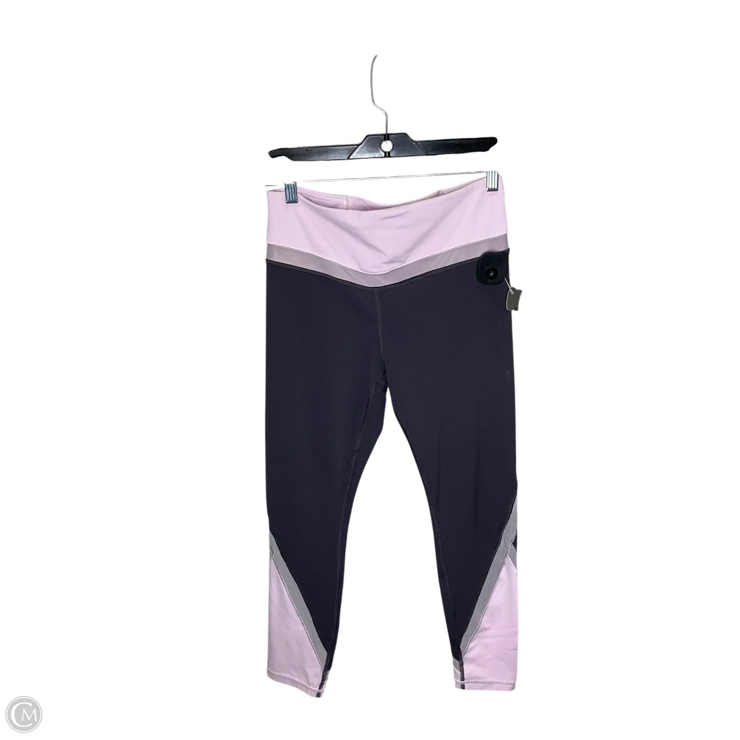 Athletic Leggings By Athleta In Grey & Pink, Size: M