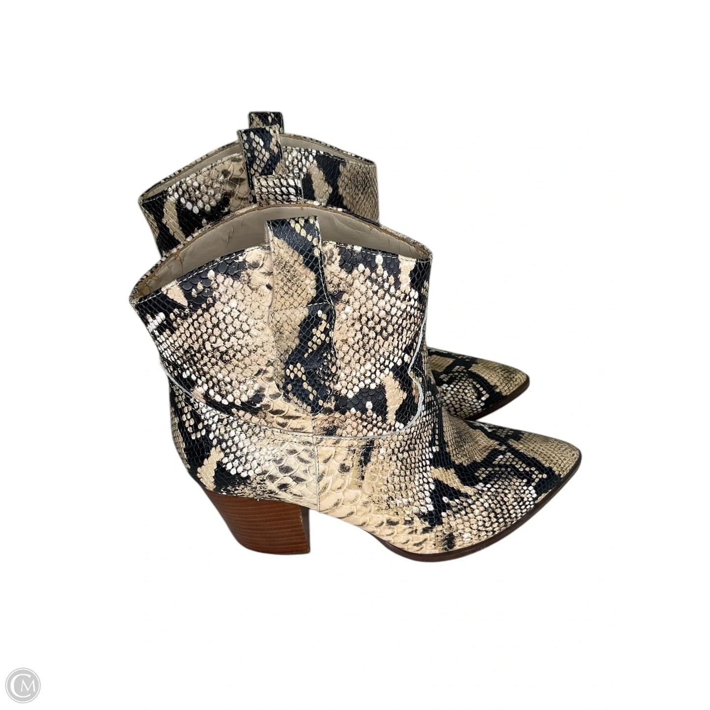 Boots Ankle Heels By Gibson And Latimer In Animal Print, Size: 7.5