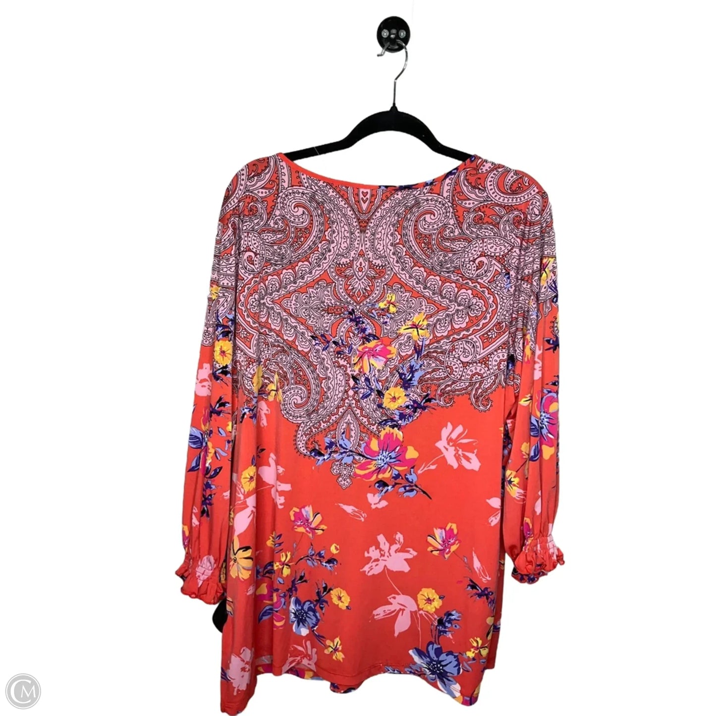 Blouse Long Sleeve By Susan Graver In Multi-colored, Size: 3x