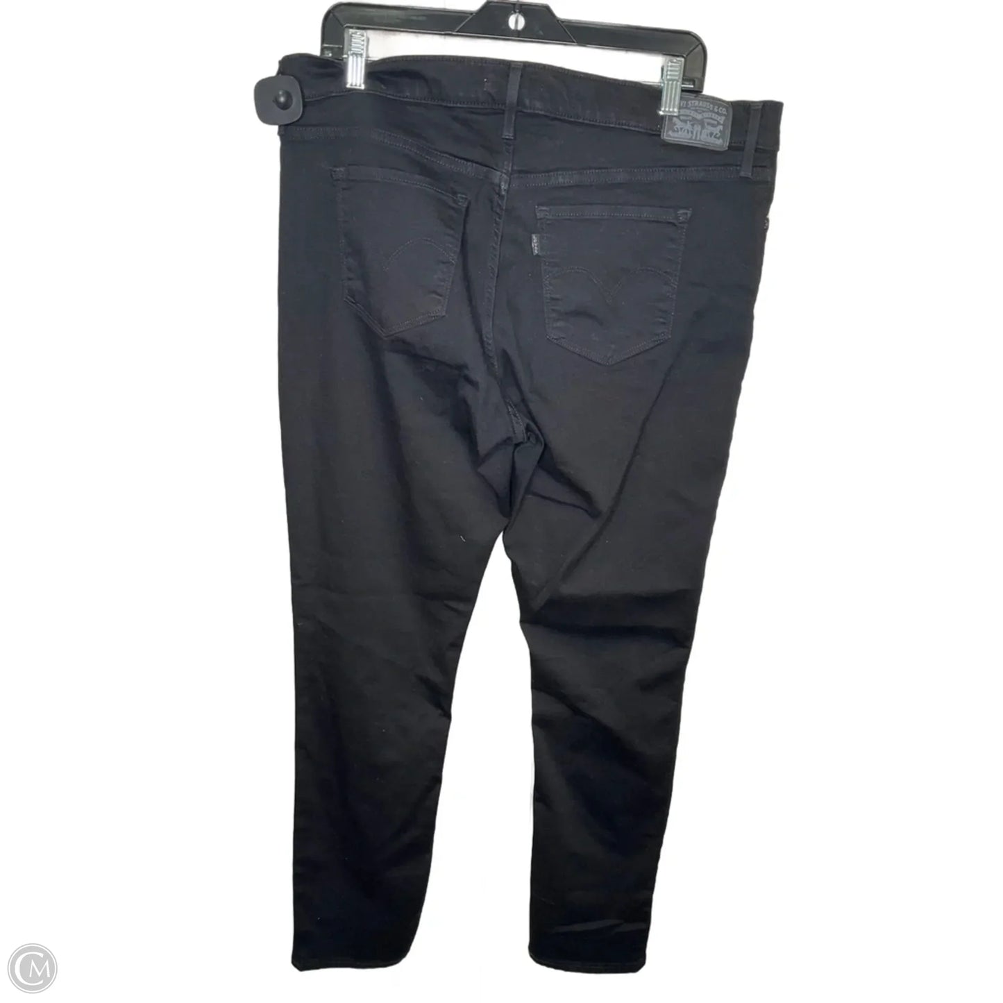Jeans Skinny By Levis In Black, Size: 18