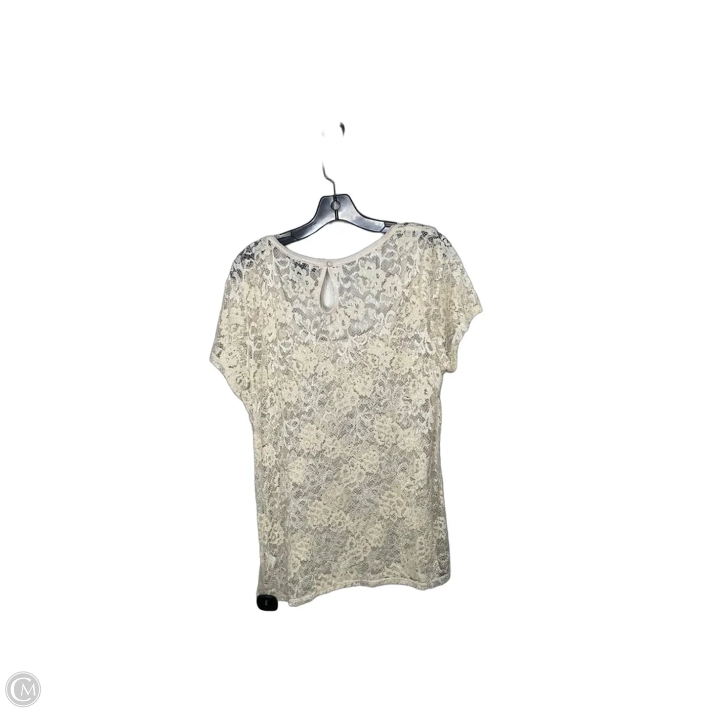 Top Short Sleeve By White House Black Market In Tan, Size: Xl