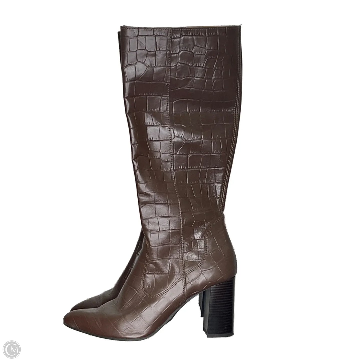 Boots Knee Heels By Nasty Gal In Brown, Size: 10