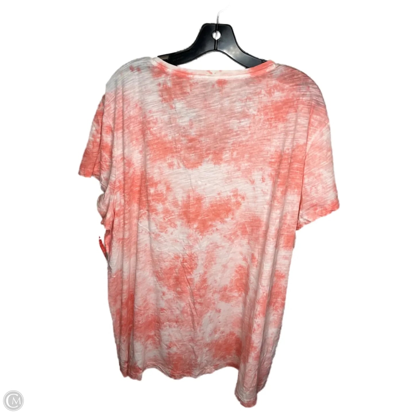 Top Short Sleeve By Natural Reflections In Pink, Size: 2x