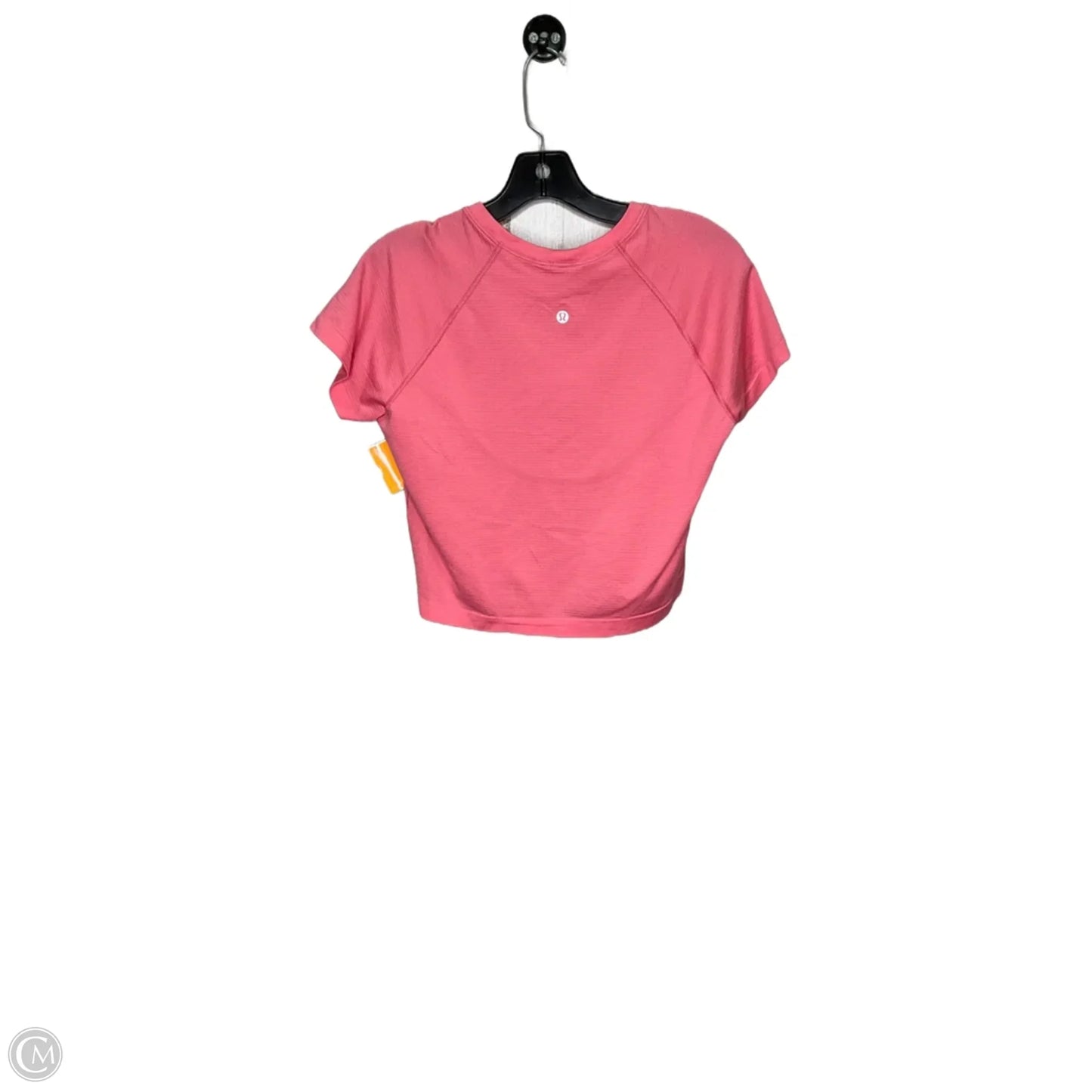 Athletic Top Short Sleeve By Lululemon In Pink, Size: 12