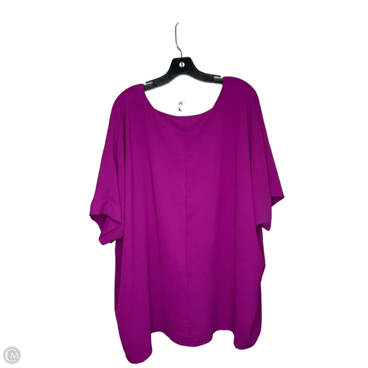 Top Short Sleeve By Zenana In Purple, Size: 3x