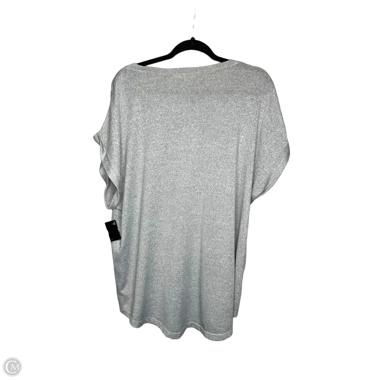 Top Short Sleeve By Indigo Soul In Grey, Size: 2x