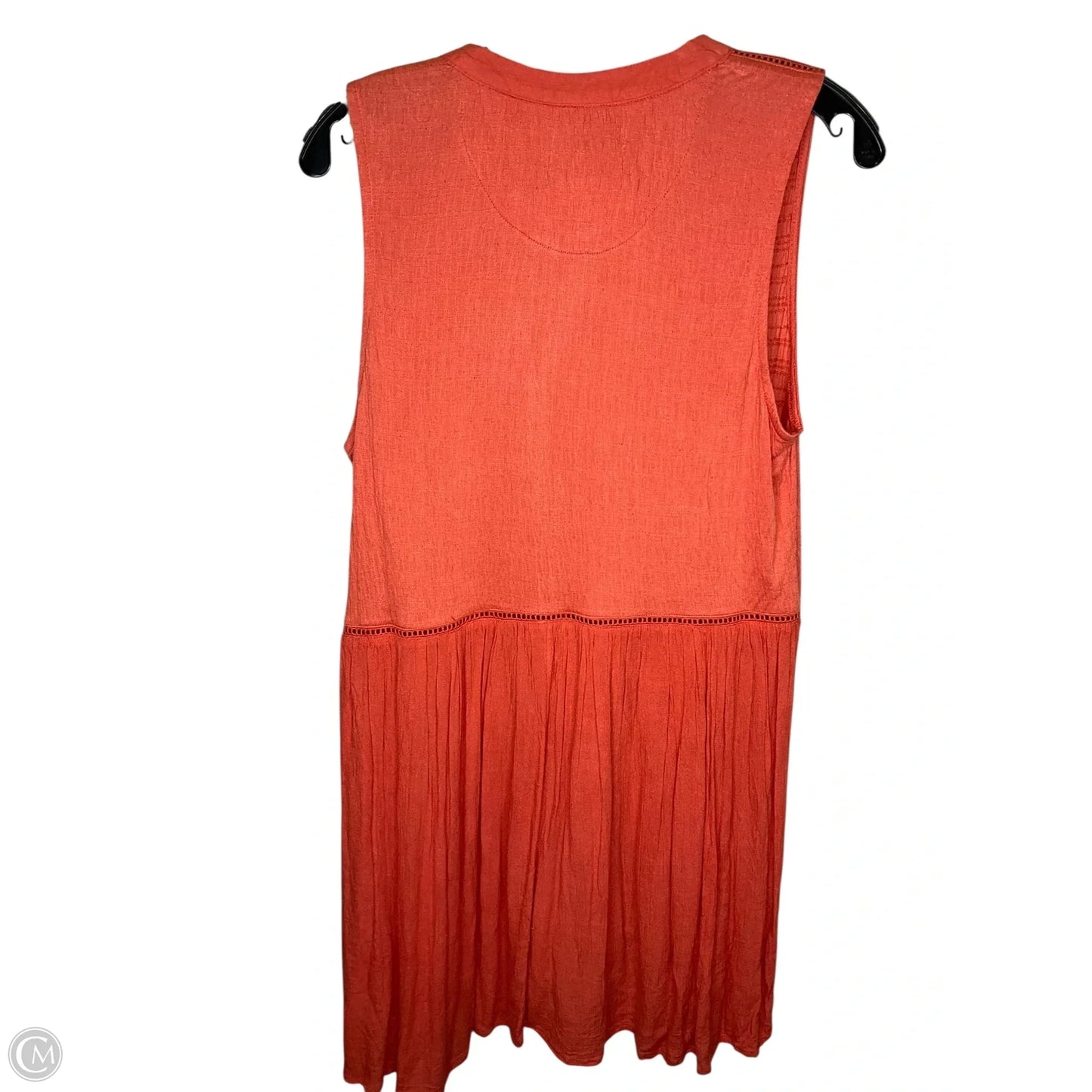 Dress Casual Short By Anthropologie In Coral, Size: M