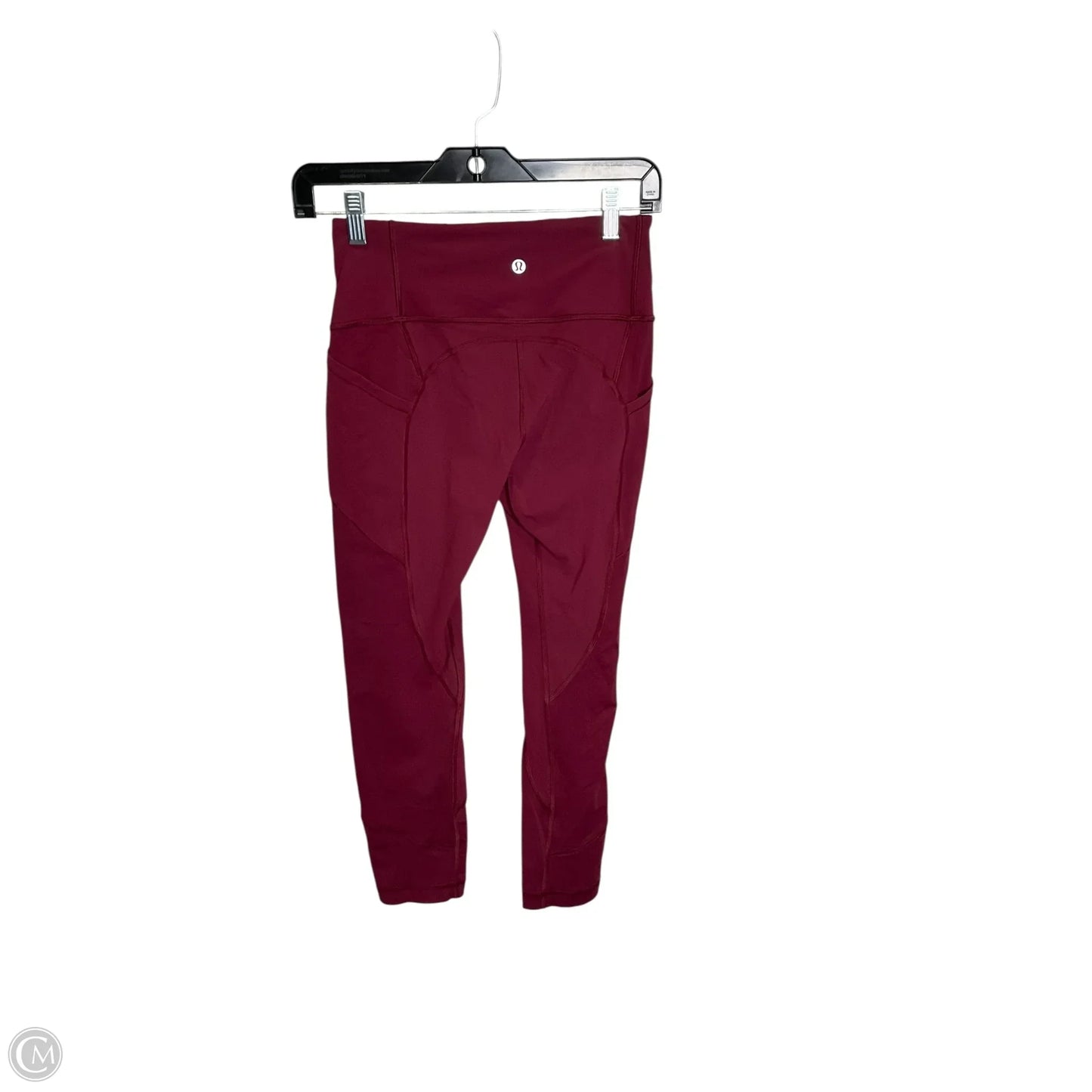 Athletic Leggings By Lululemon In Maroon, Size: 6