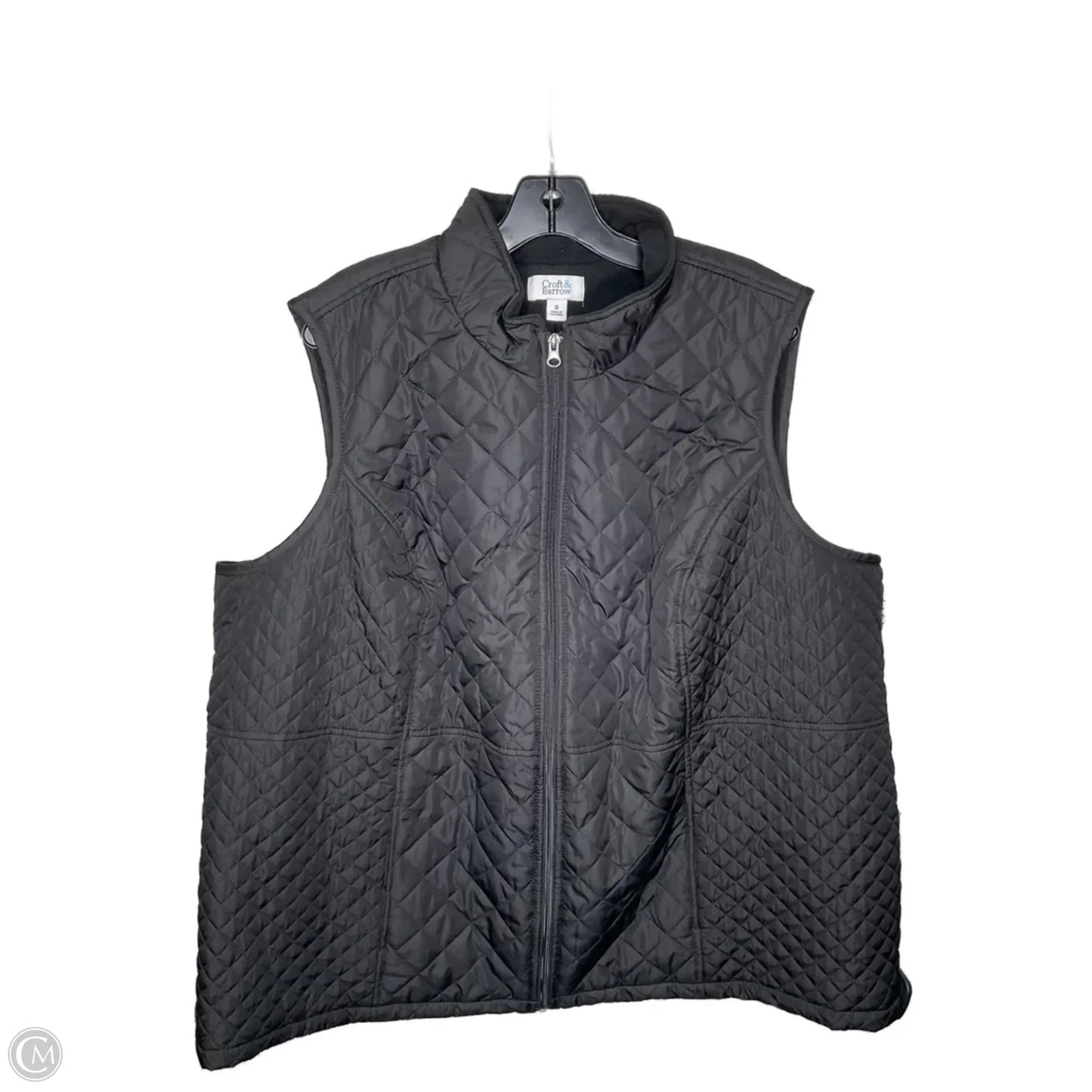 Vest Puffer & Quilted By Croft And Barrow In Black, Size: 3x