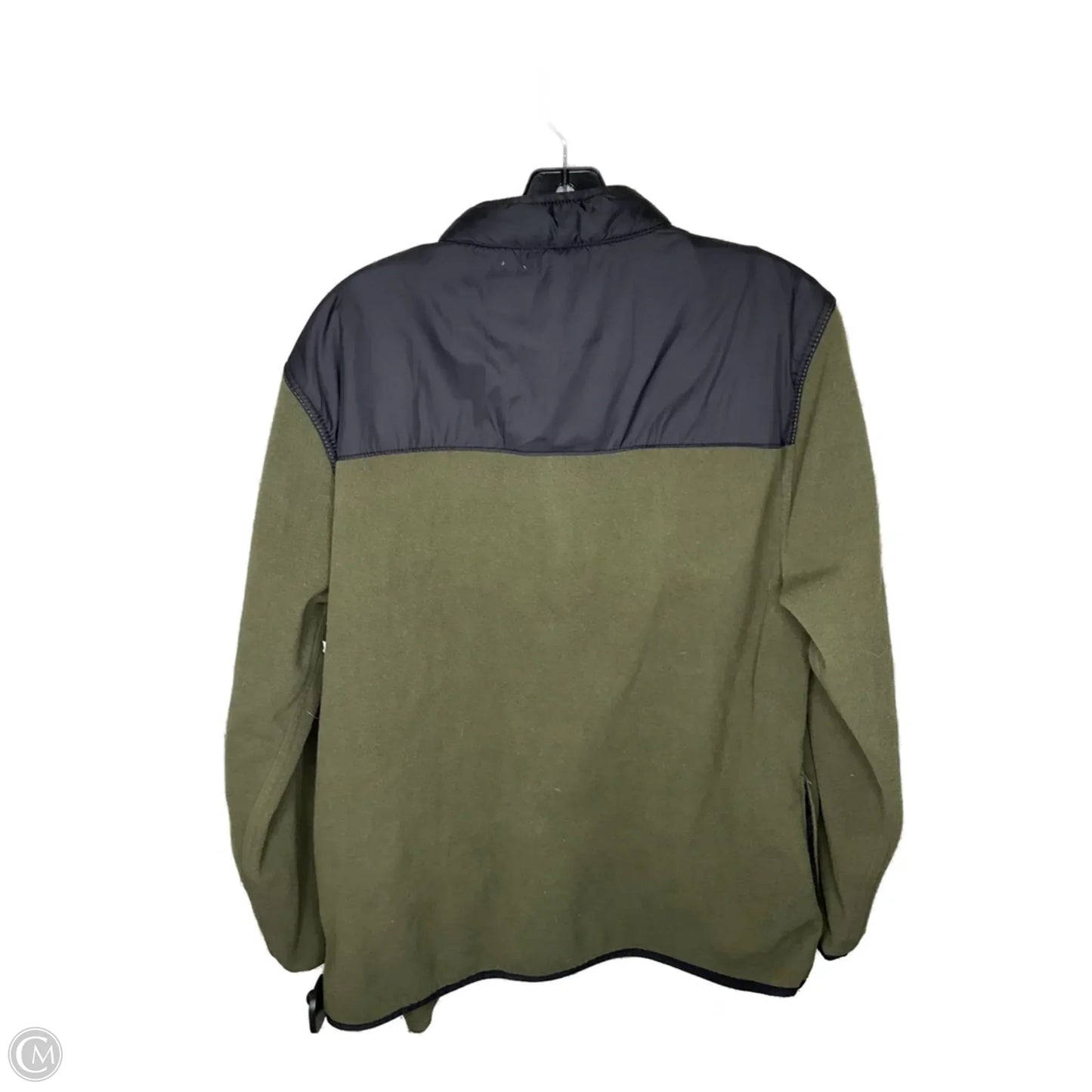 Athletic Top Long Sleeve Collar By Eddie Bauer In Green, Size: M