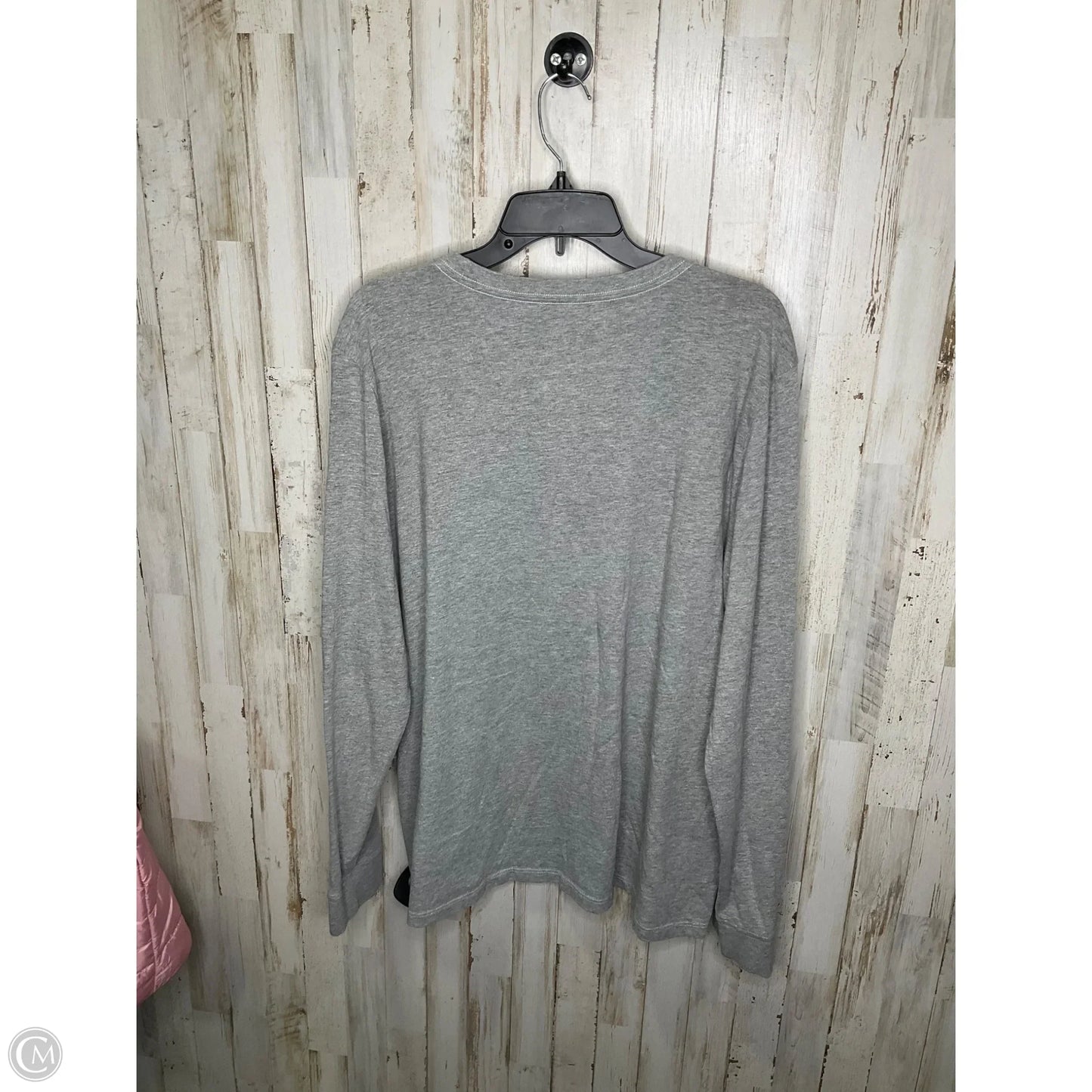 Top Long Sleeve By Life Is Good In Grey, Size: 2x