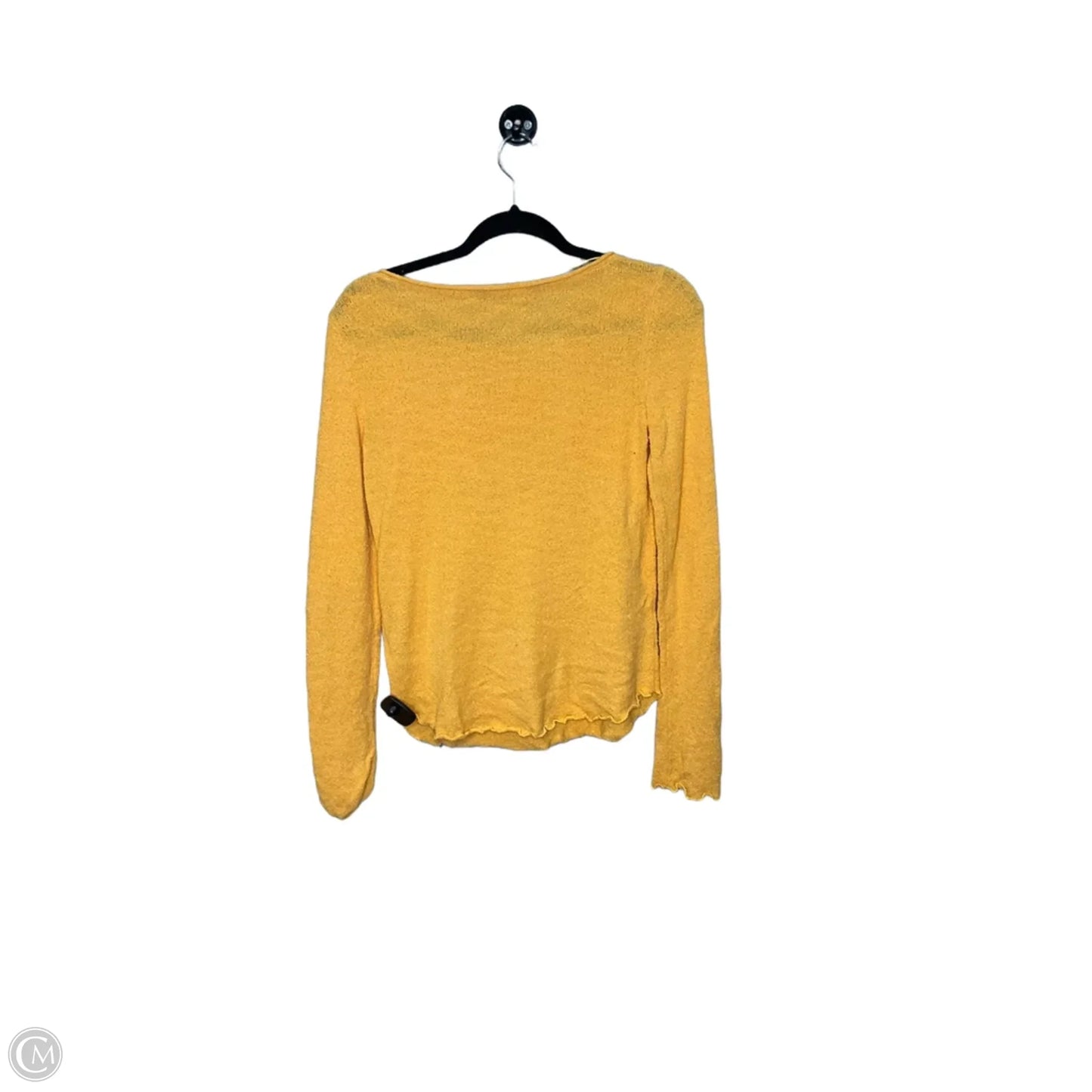 Top Long Sleeve By Free People In Yellow, Size: S