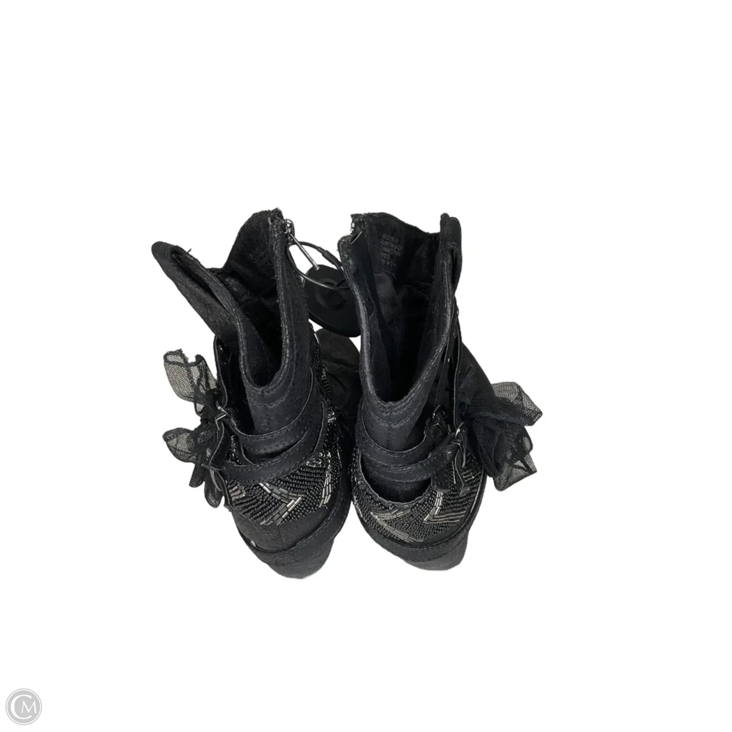 Boots Ankle Heels By Not Rated In Black, Size: 9.5