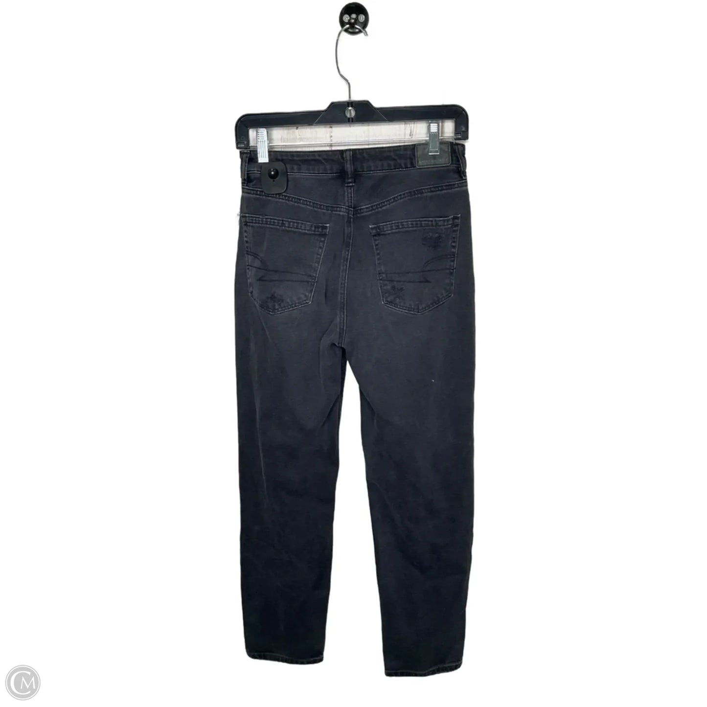 Jeans Straight By American Eagle In Black, Size: 2