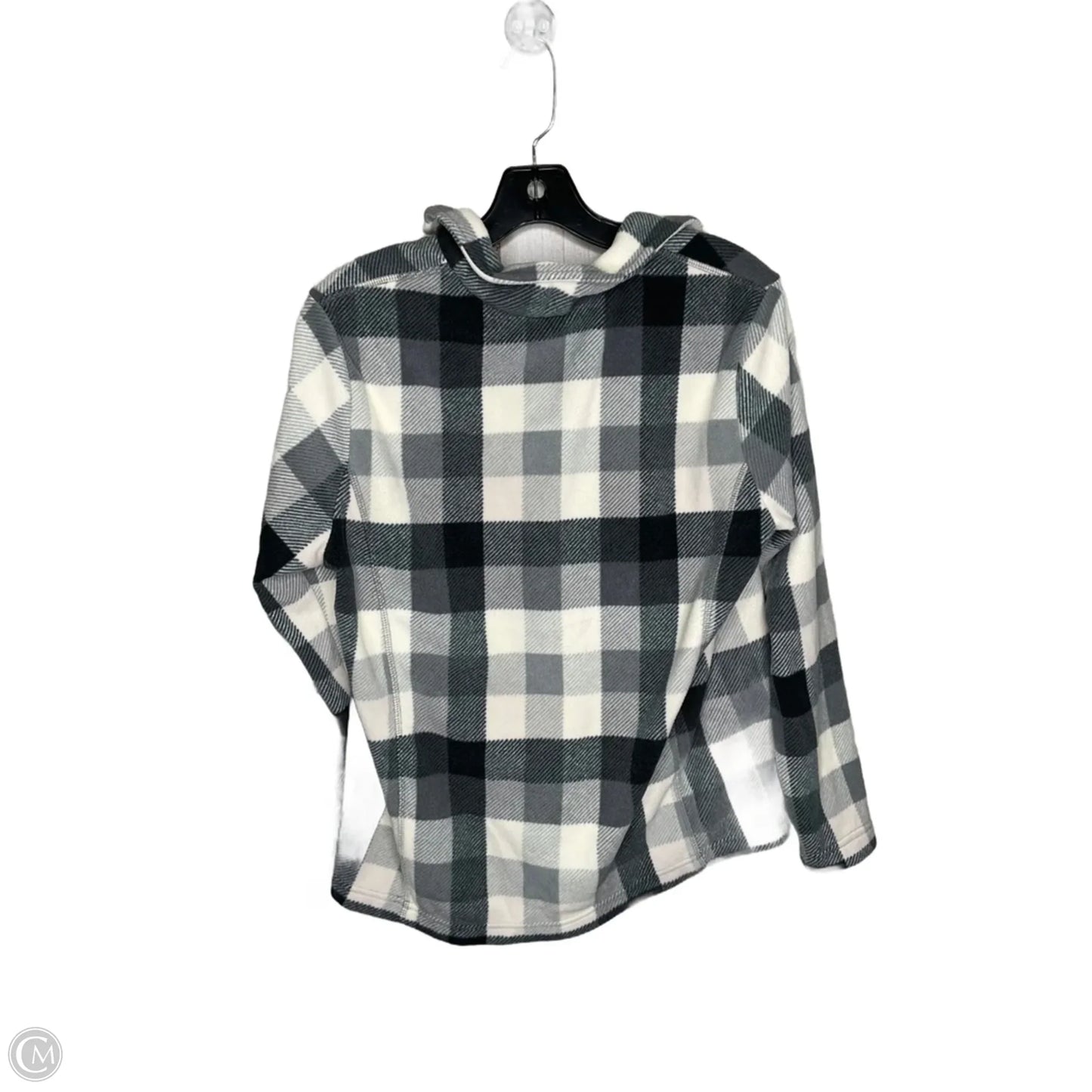 Jacket Fleece By Lands End In Plaid Pattern, Size: Mp