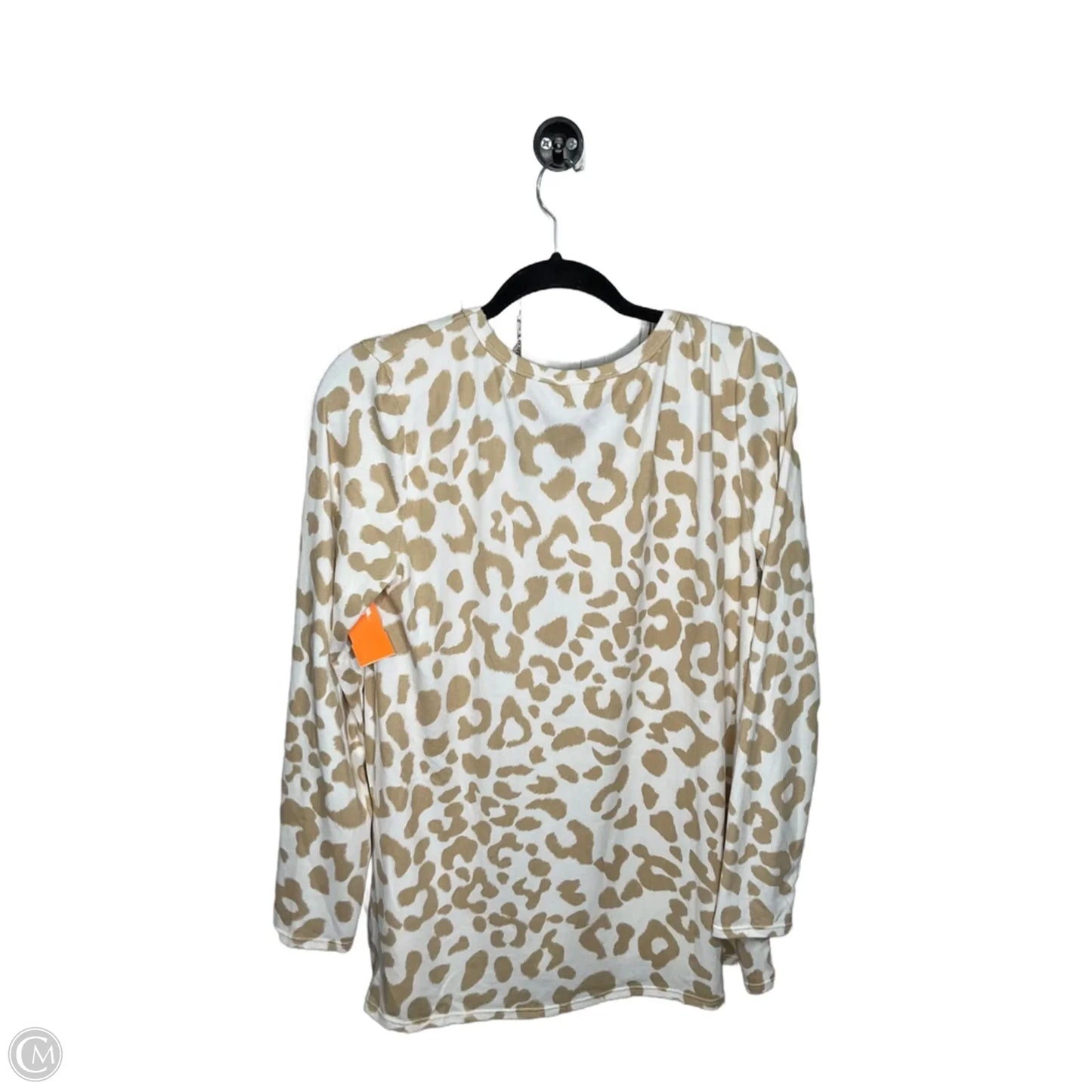 Top Long Sleeve By Bibi In Animal Print, Size: S