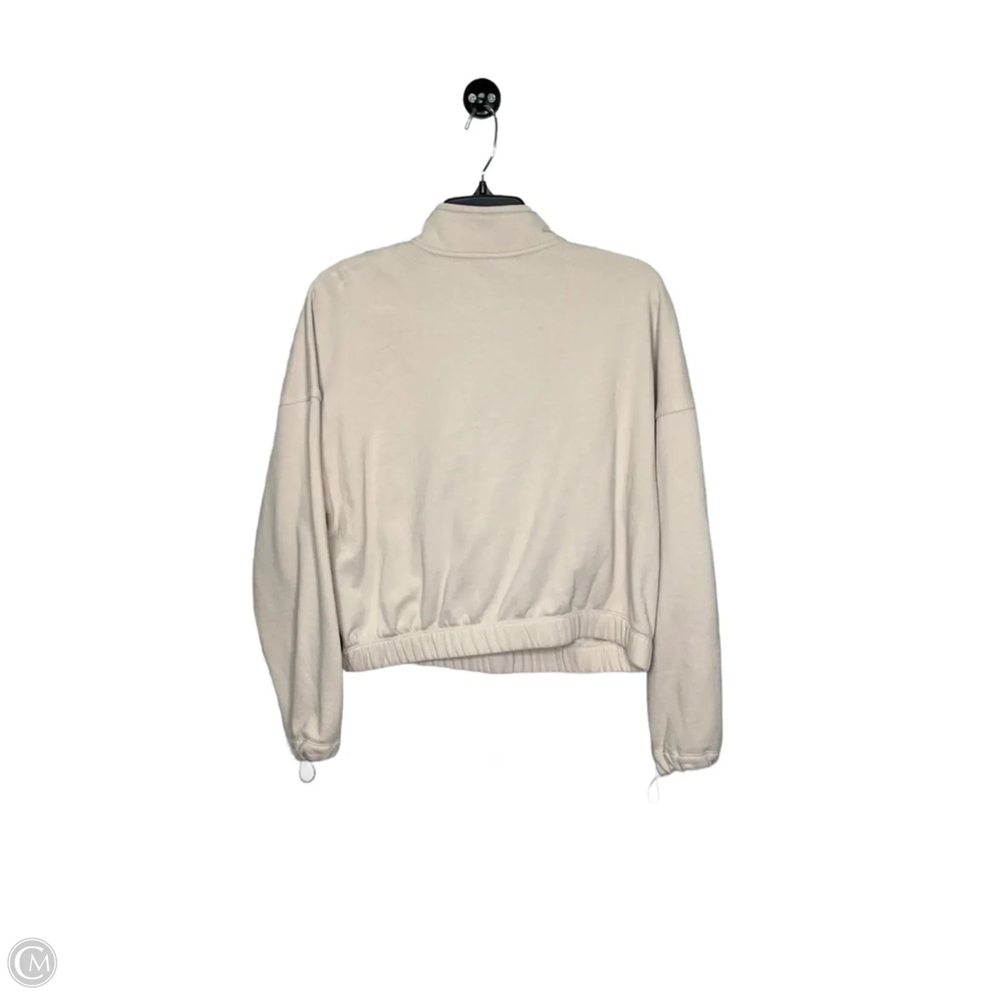 Athletic Jacket By Calvin Klein In Cream, Size: L