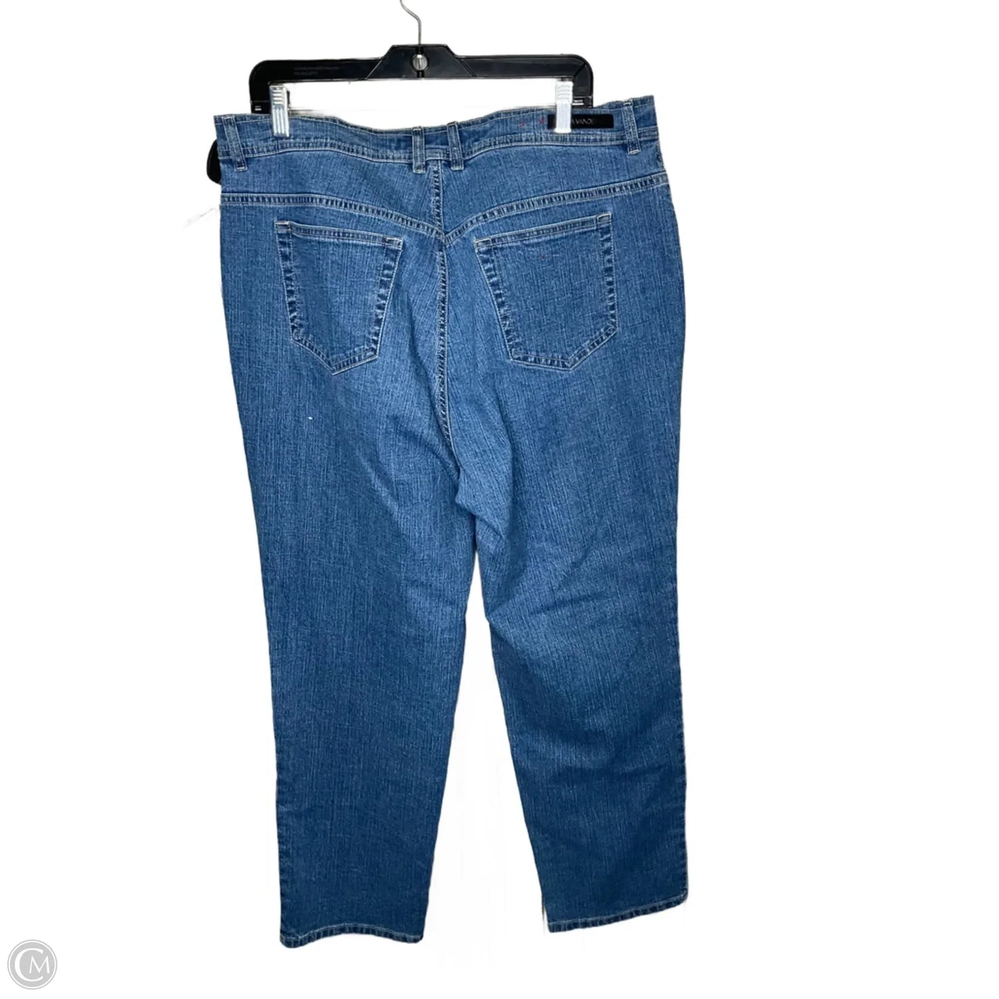 Jeans Straight By Gloria Vanderbilt In Blue Denim, Size: 18