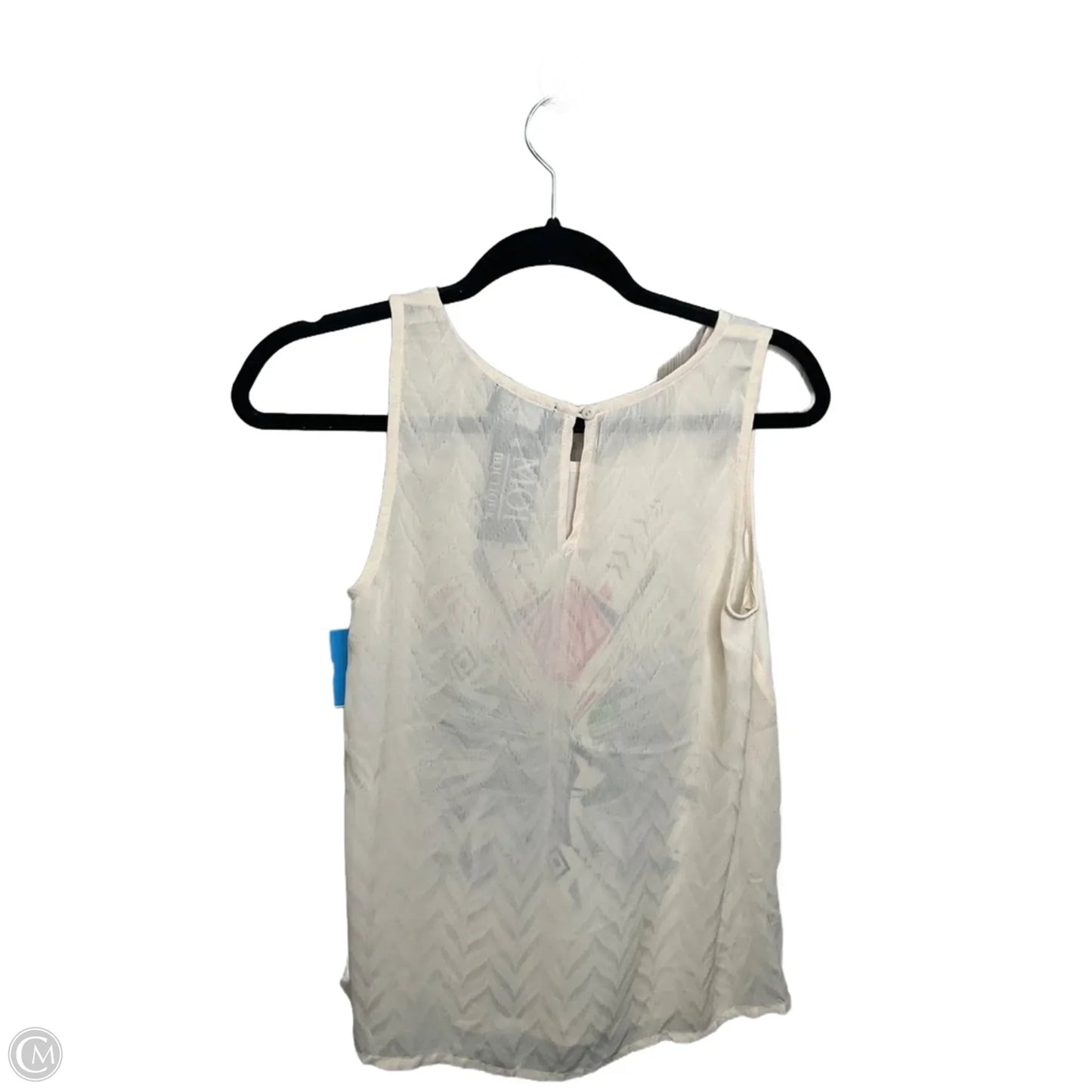 Top Sleeveless By Clothes Mentor In Cream, Size: M
