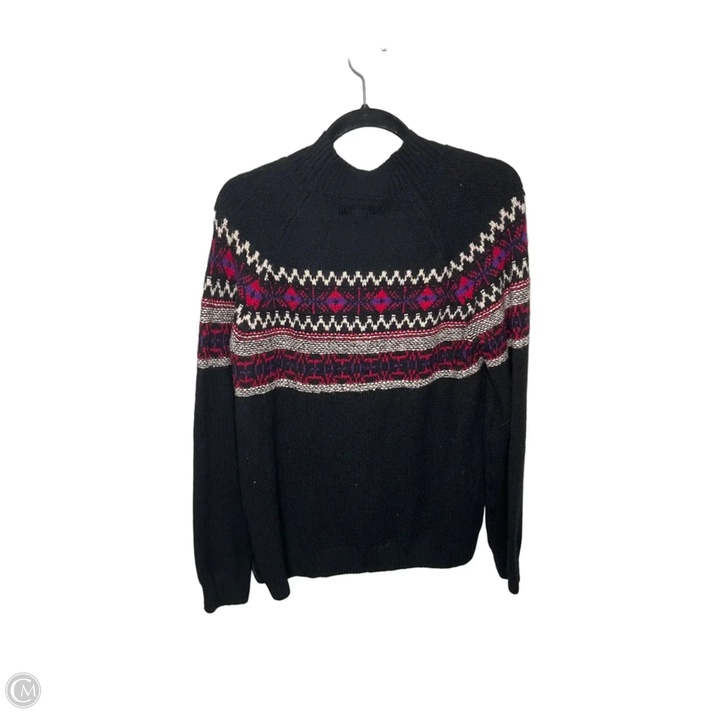 Sweater By Lucky Brand In Black & Red, Size: M