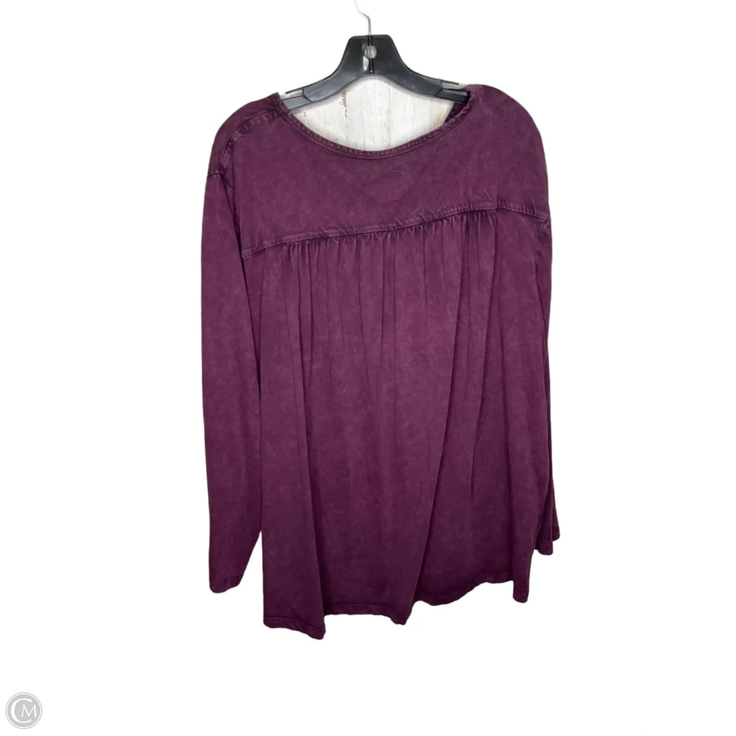 Top Long Sleeve By Coldwater Creek In Purple, Size: 3x