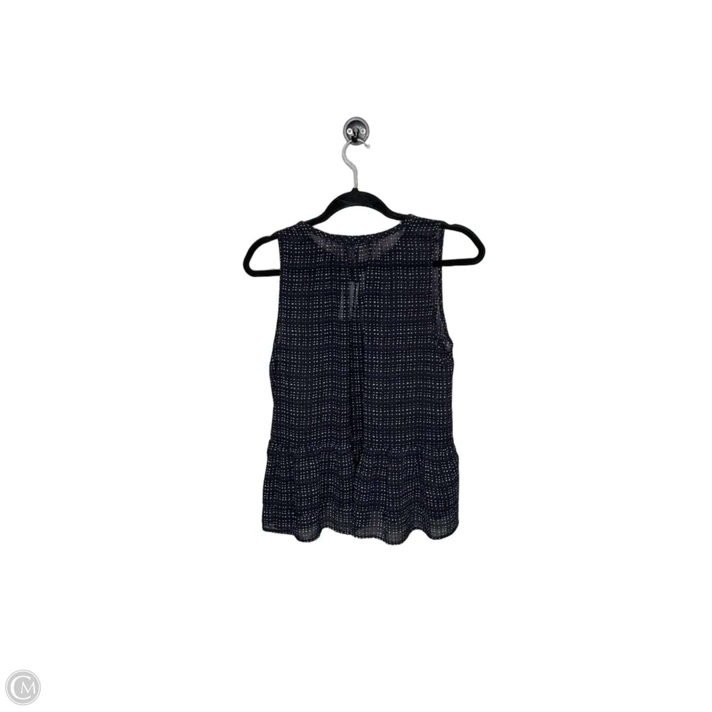 Top Sleeveless By Loft In Blue & White, Size: S
