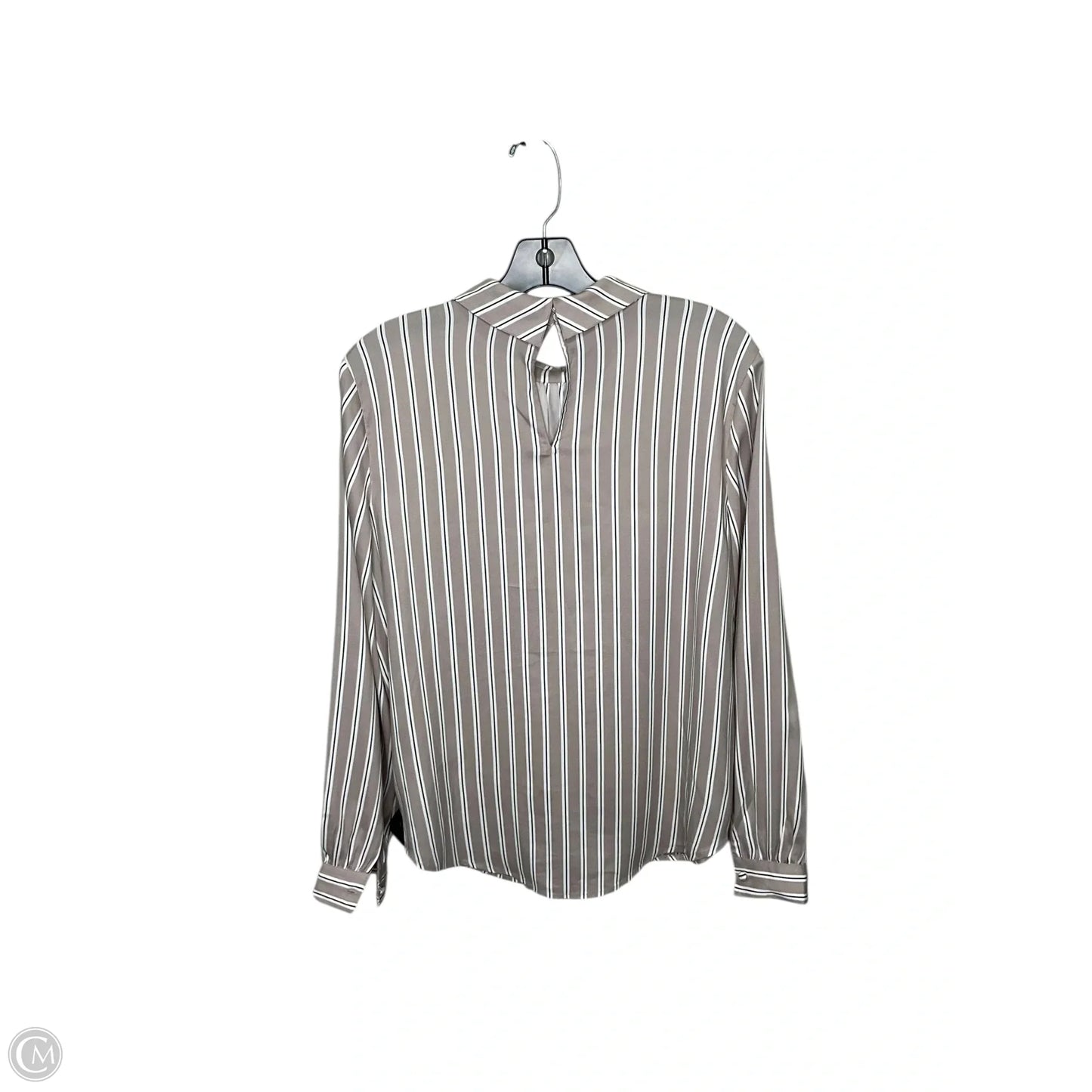 Top Long Sleeve By Ann Taylor In Striped Pattern, Size: M
