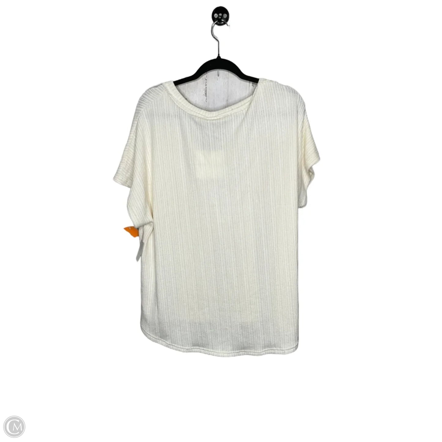 Top Short Sleeve By Grace + Karma In Cream, Size: 2x