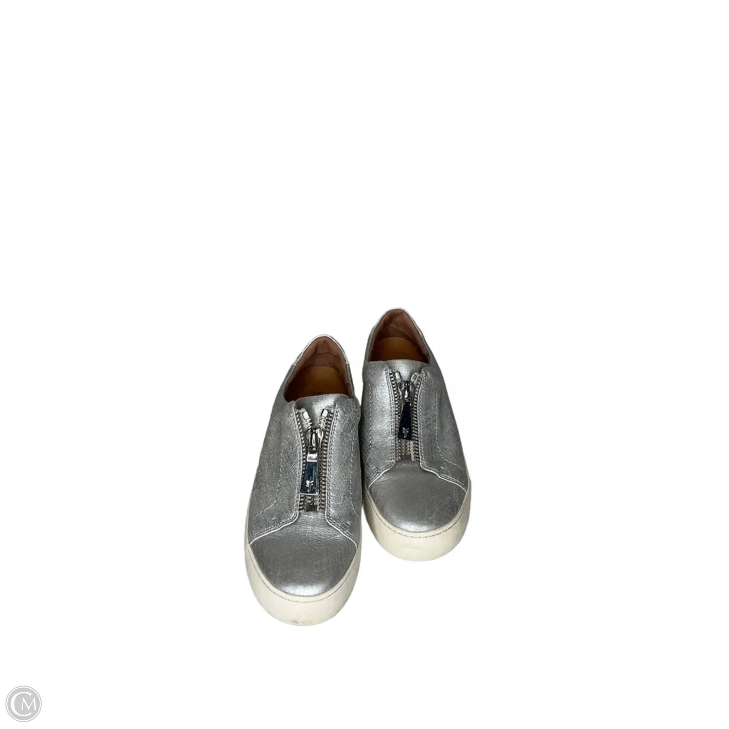 Shoes Designer By Frye In Silver, Size: 6.5