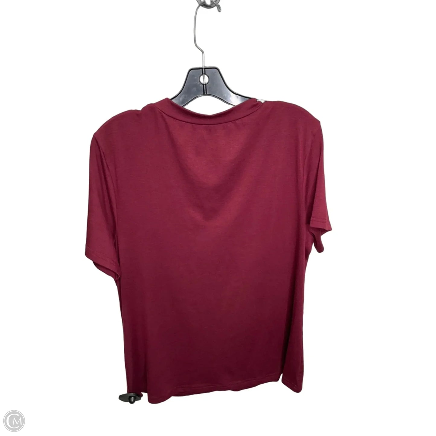 Top Short Sleeve Basic By Clothes Mentor In Maroon, Size: 2x