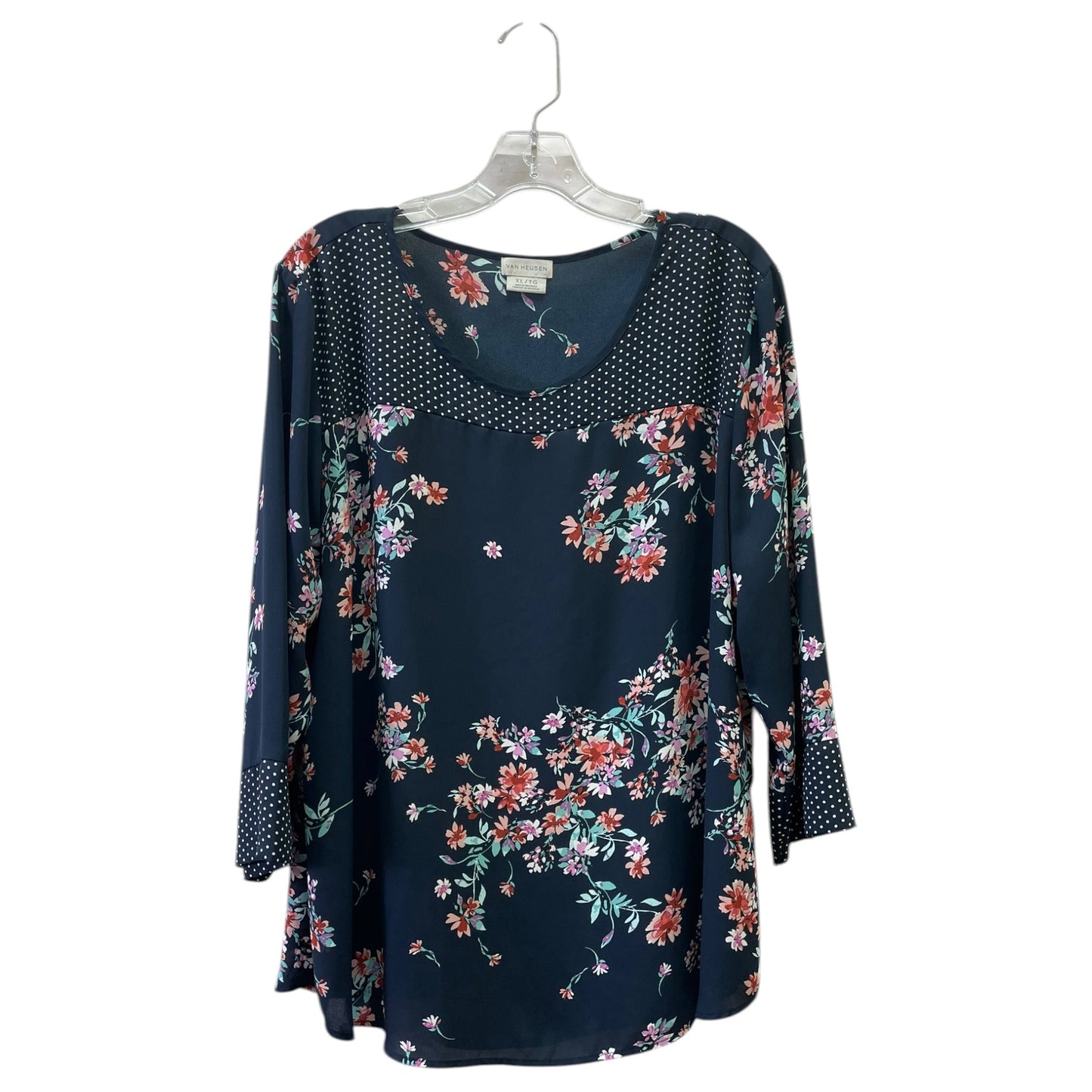 Top Ls By Van Heusen In Blue, Size:Xl