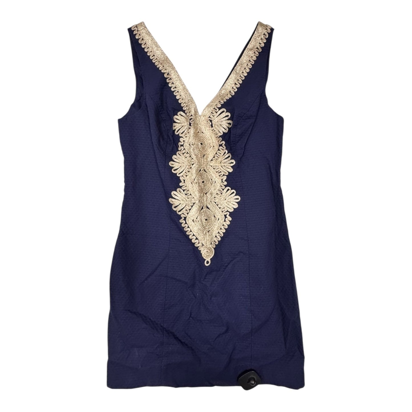 Dress Designer By Lilly Pulitzer In Blue & Gold, Size:2