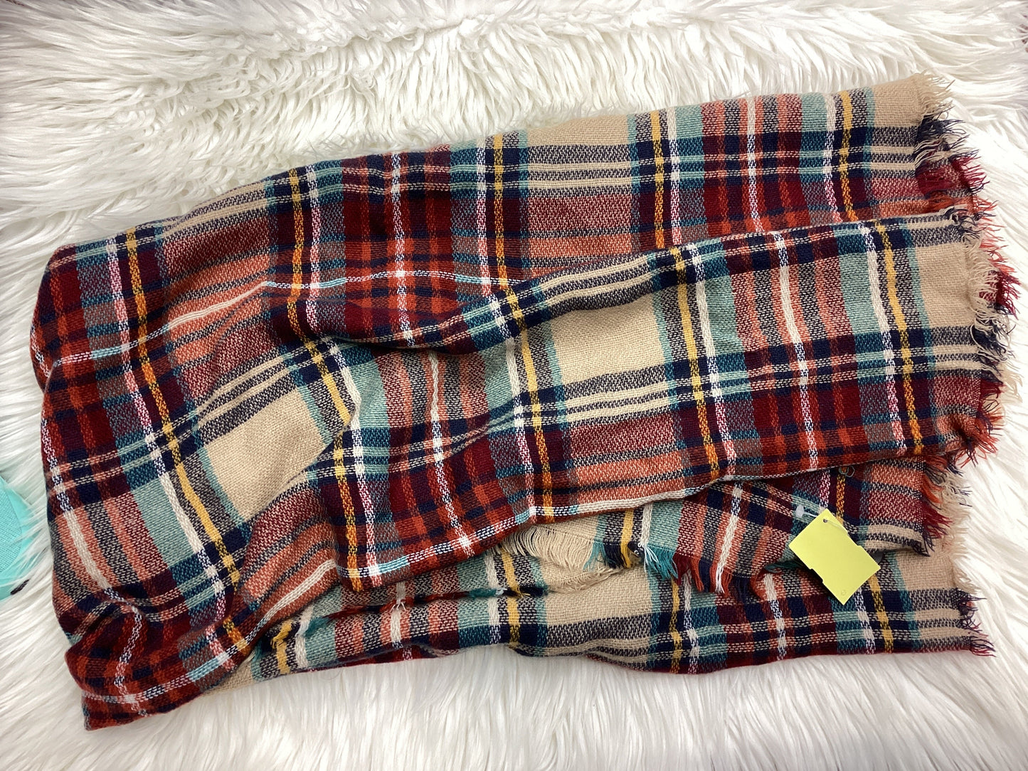 Scarf Winter By Clothes Mentor In Plaid Pattern