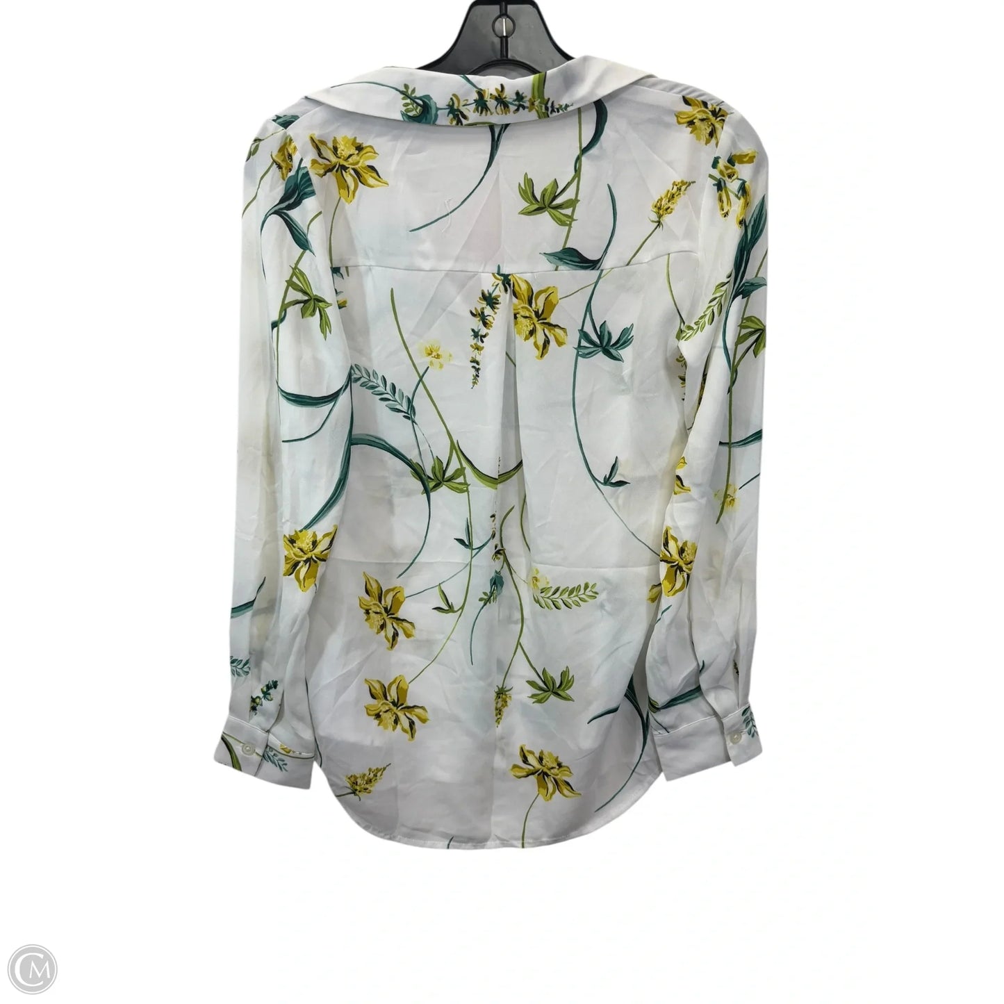Top Long Sleeve By Ann Taylor In Green & Yellow, Size: Xxsp