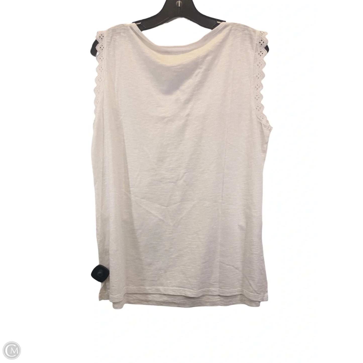 Top Sleeveless Basic By Talbots In White, Size: L