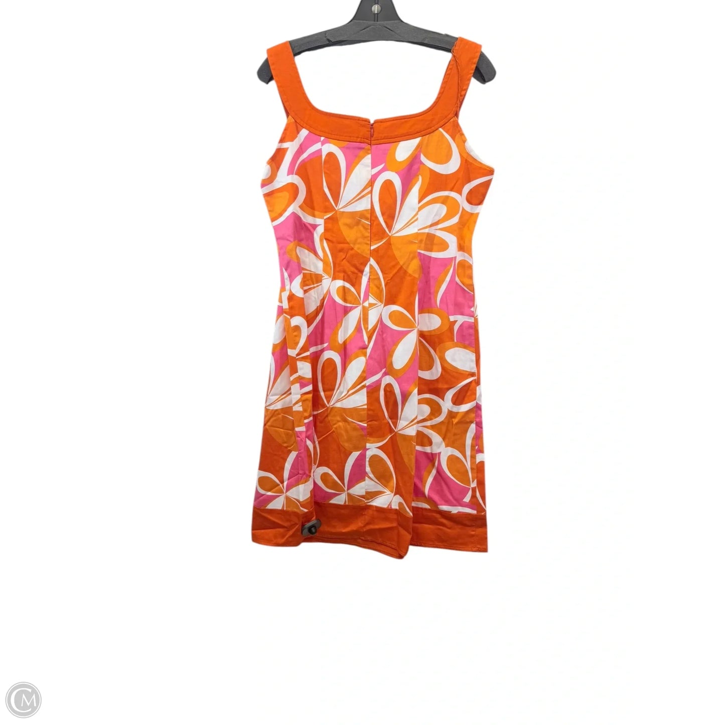 Dress Casual Midi By Signature London Style In Orange & Pink, Size: L