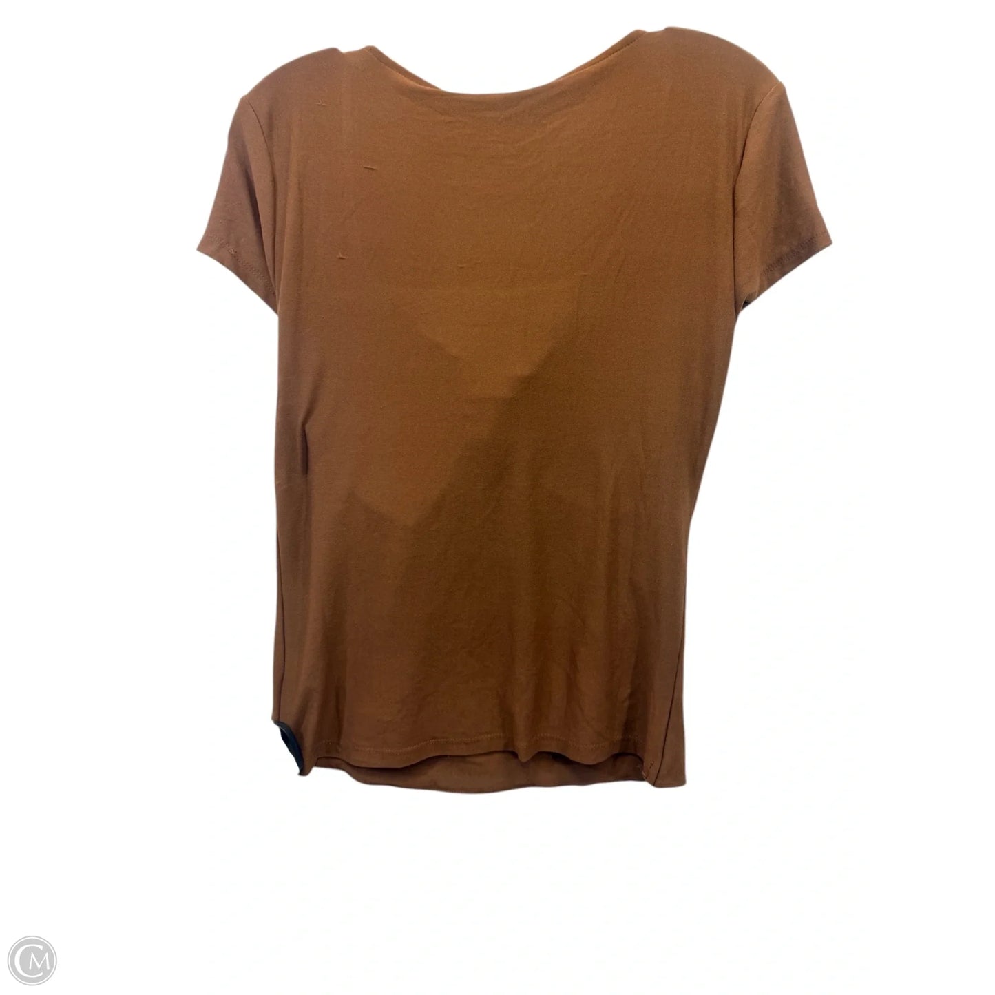 Top Short Sleeve By Derek Heart In Brown, Size: L