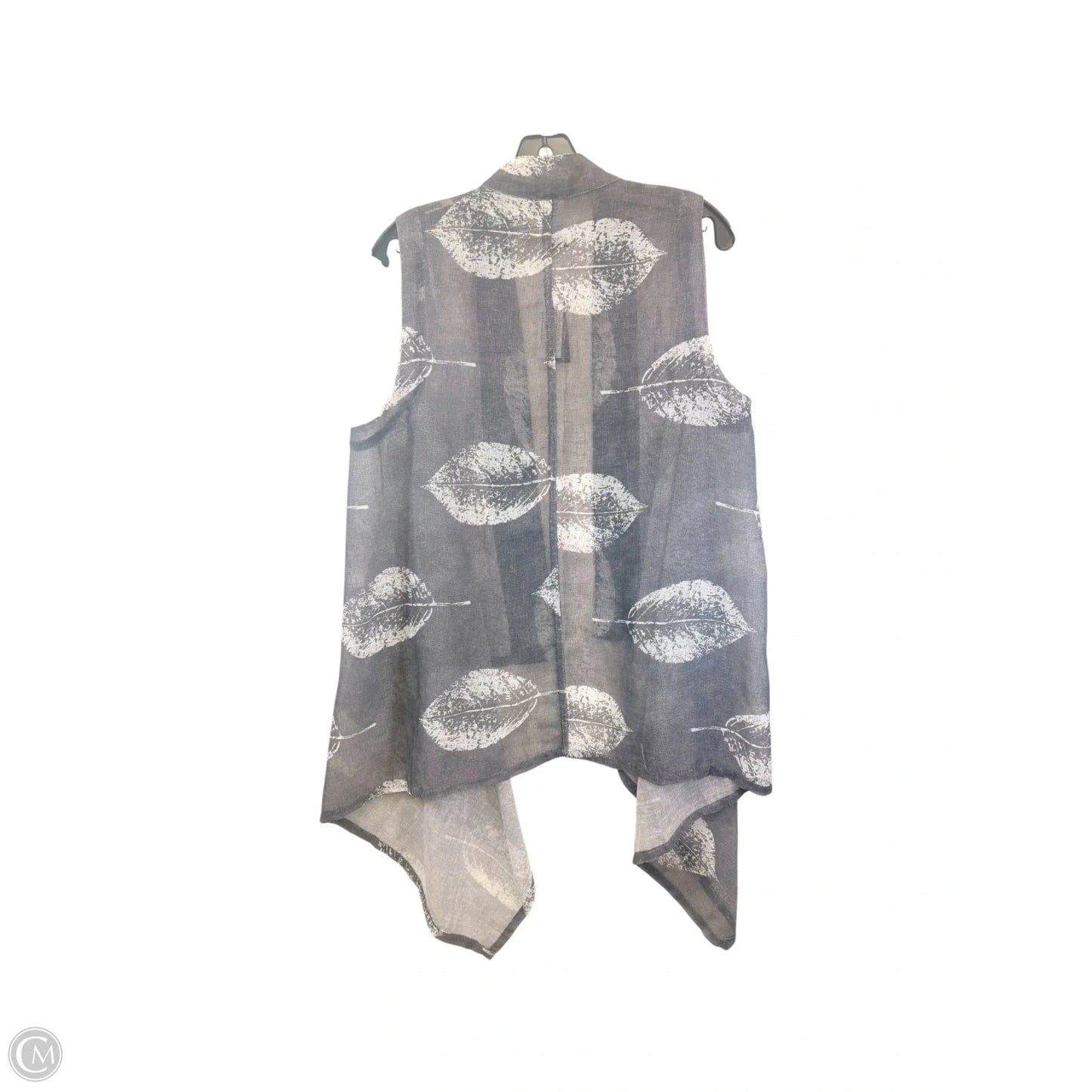 Vest Faux Fur & Sherpa By Focus In Grey & White, Size: L