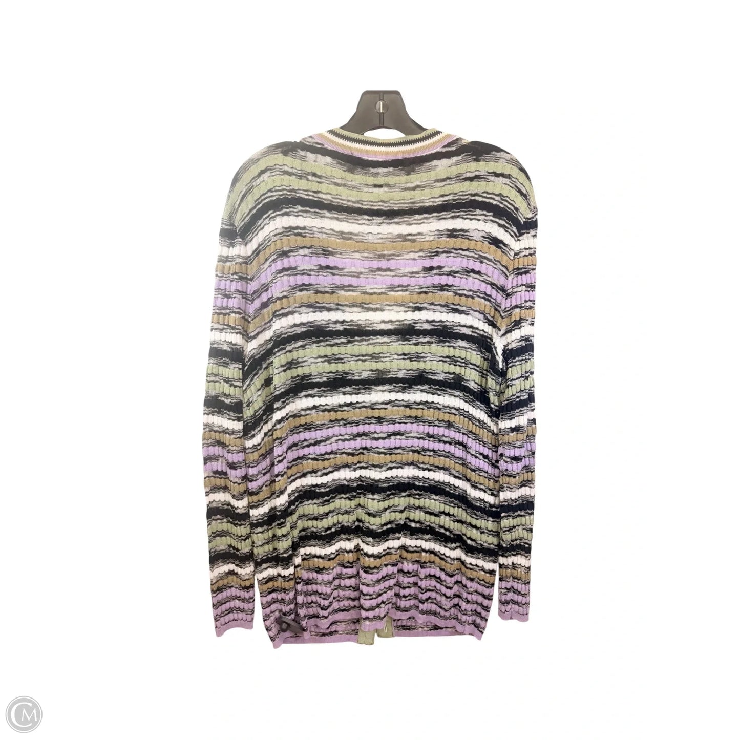 Cardigan By White House Black Market In Green & Purple, Size: Xl