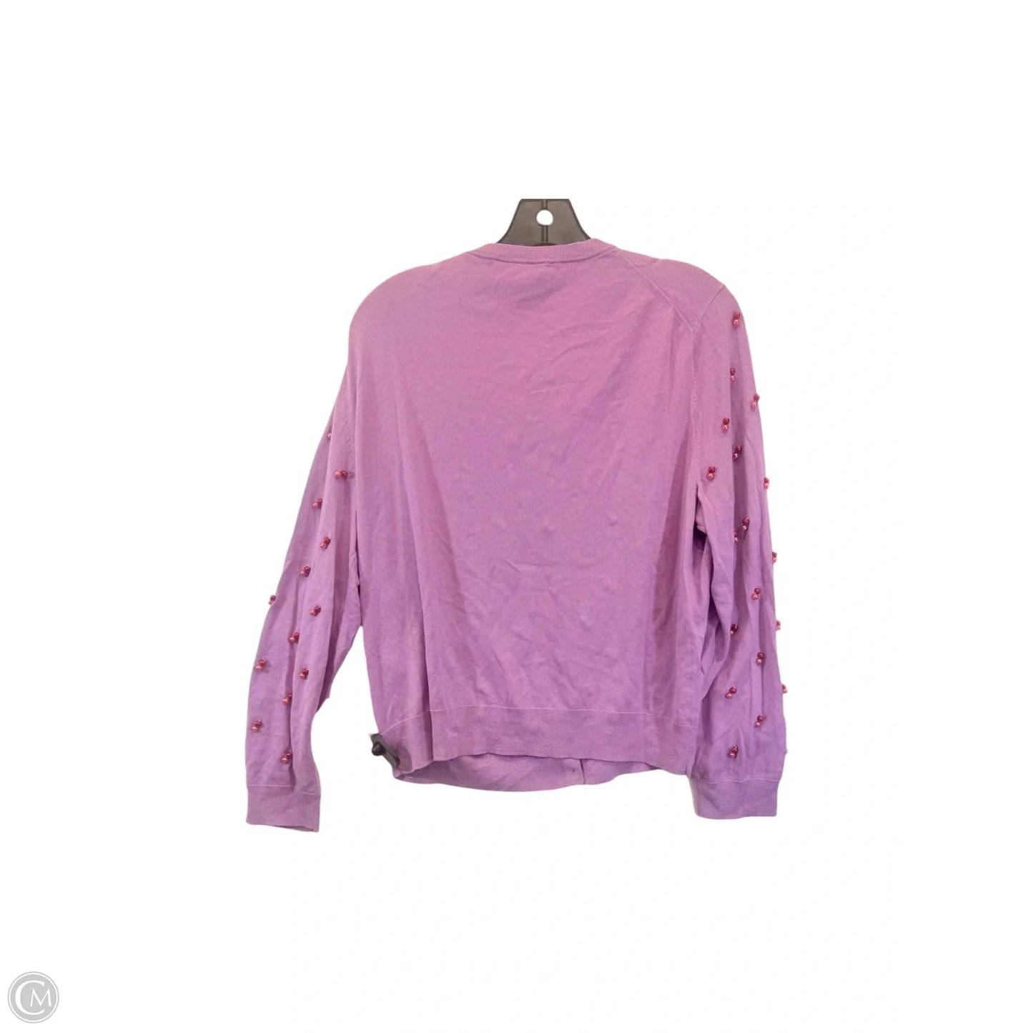 Sweater Cardigan By Lk Bennett In Purple, Size: Xl