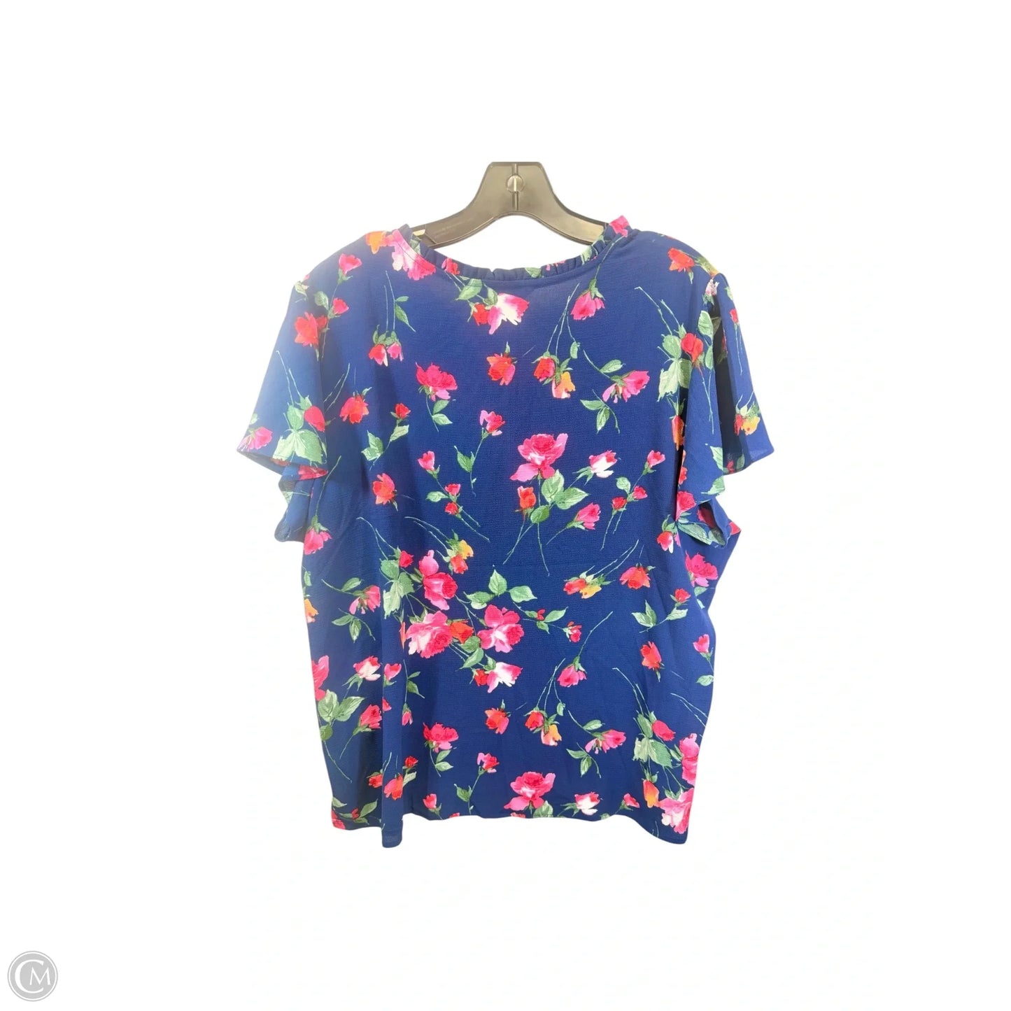Top Short Sleeve By Counterparts In Floral Print, Size: Xl