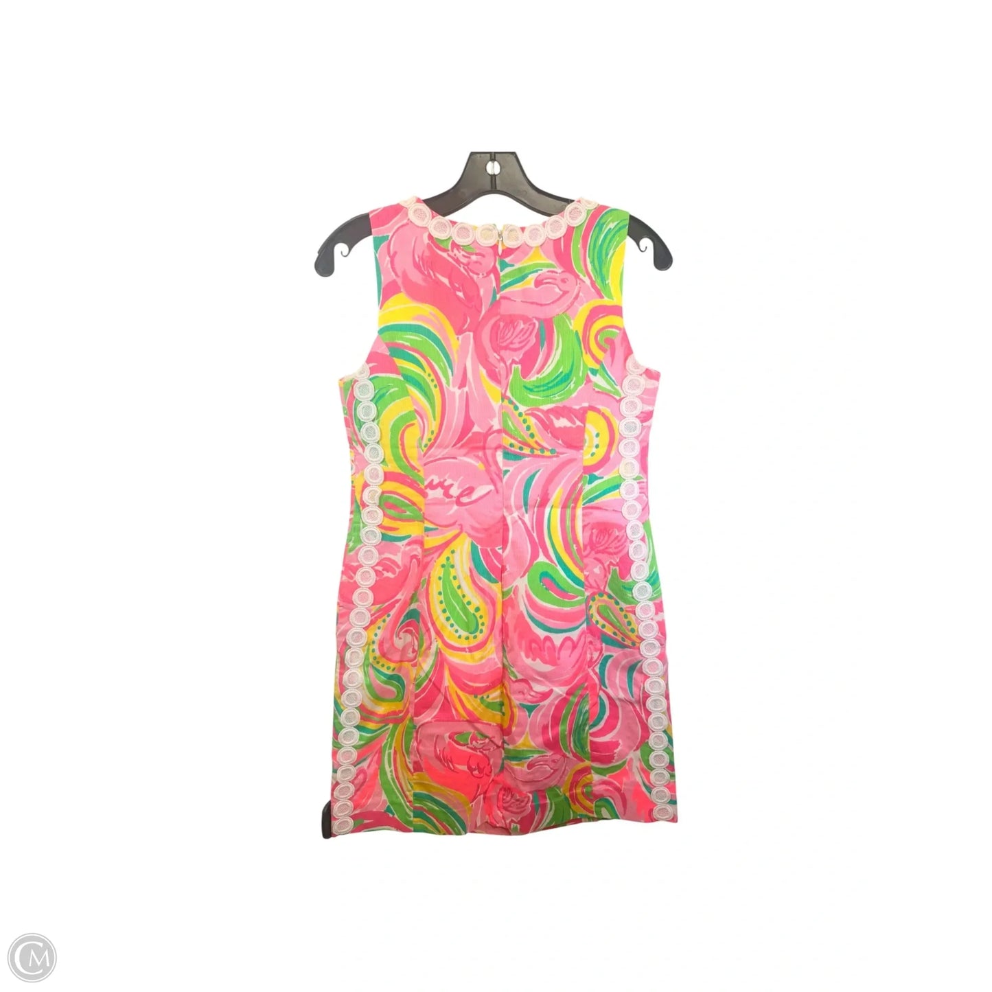 Dress Designer By Lilly Pulitzer In Pink & Yellow, Size: 4