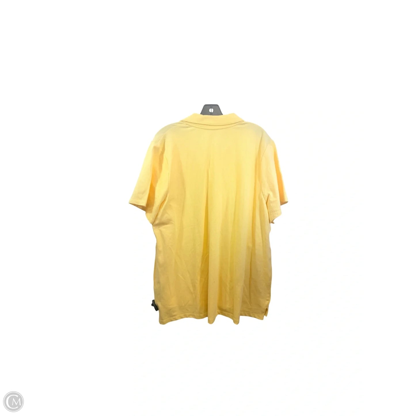 Top Short Sleeve By Croft And Barrow In Yellow, Size: 2x