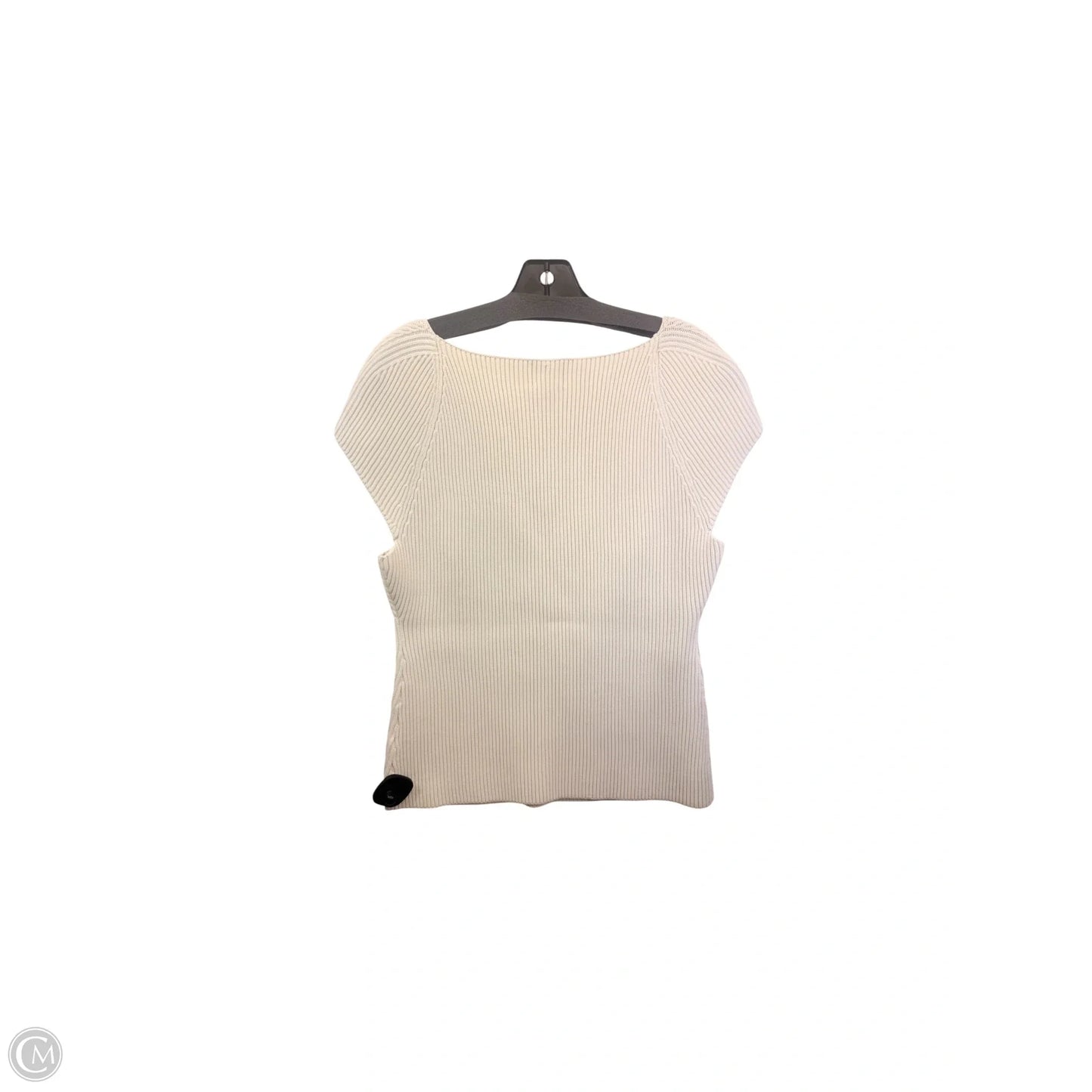 Sweater Short Sleeve By H&m In Tan, Size: L