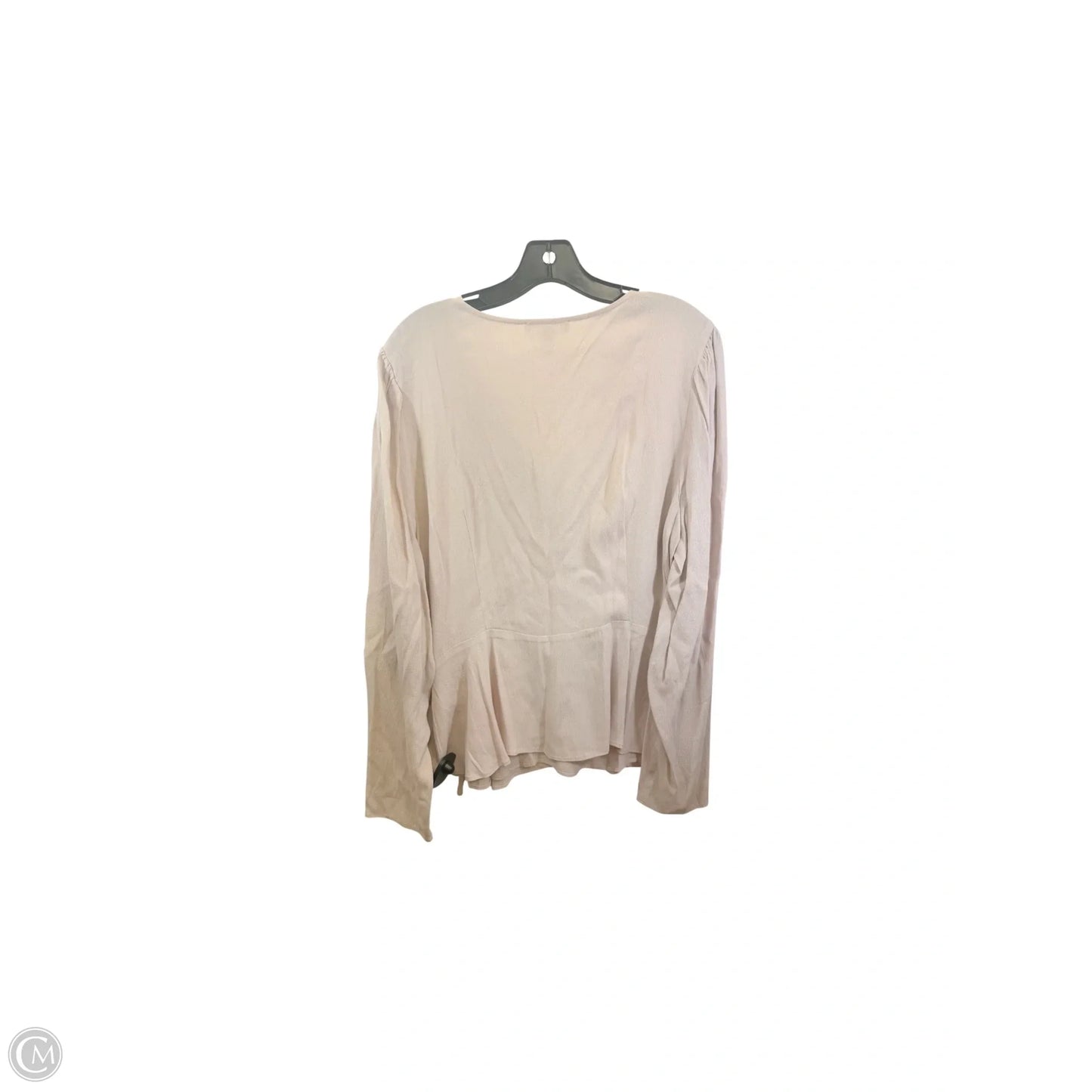 Top Long Sleeve By Chelsea 28 In Tan, Size: L