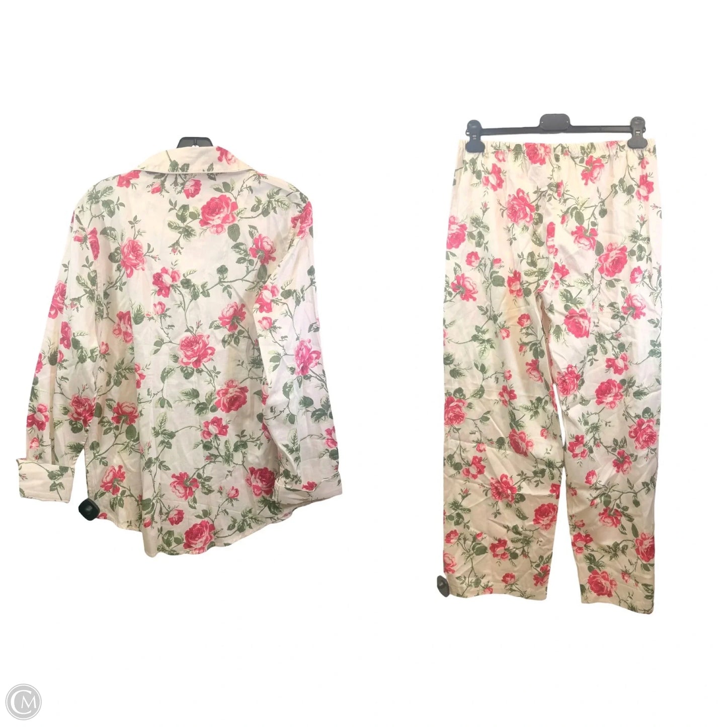 Pajamas 2pc By Lauren By Ralph Lauren In Floral Print, Size: L