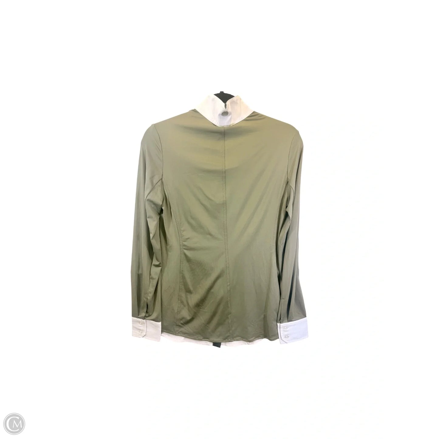 Top Long Sleeve By Noel Asmar In Green & White, Size: S